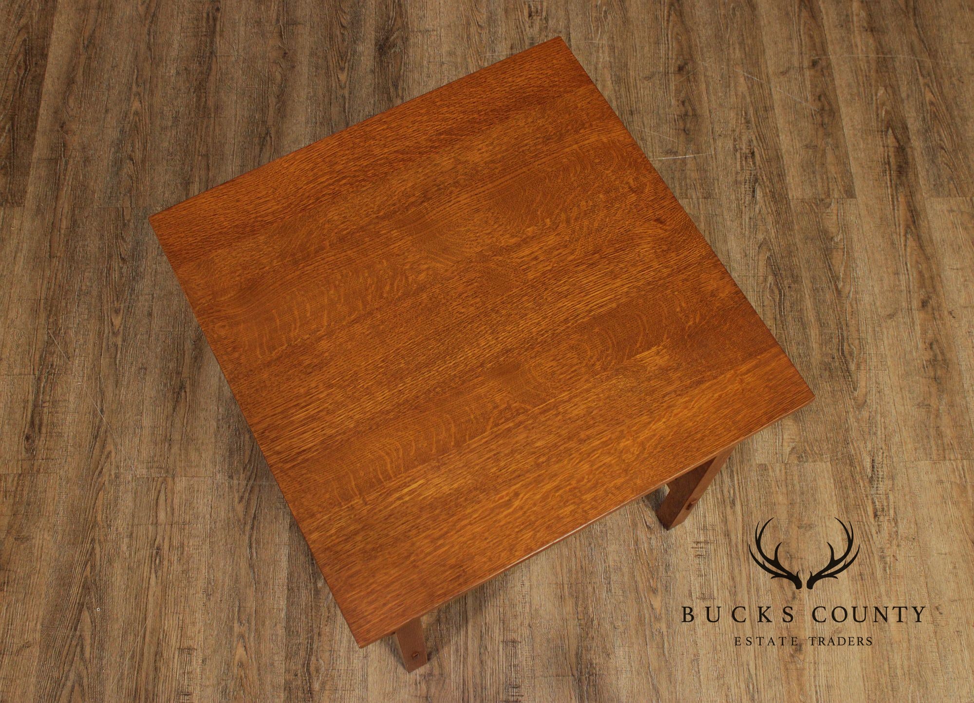 Stickley Mission Collection Oak Spindle Lamp Table