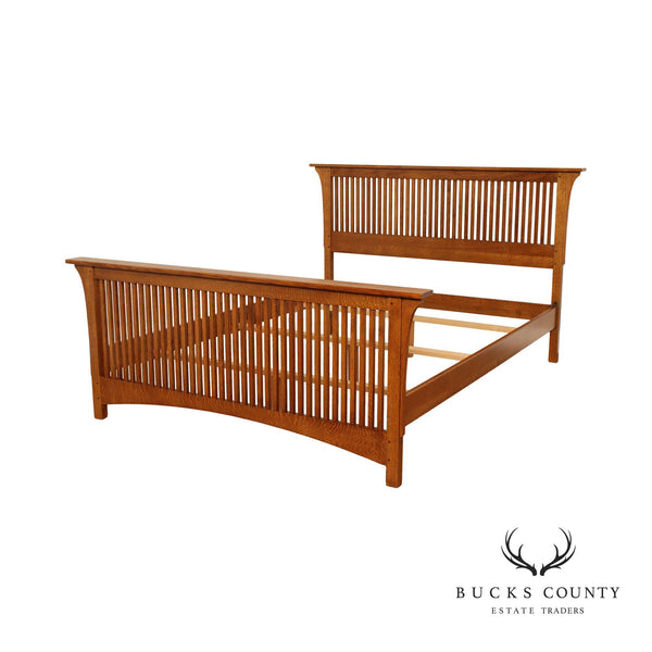 Stickley Mission Collection Oak Queen Size Spindle Bed
