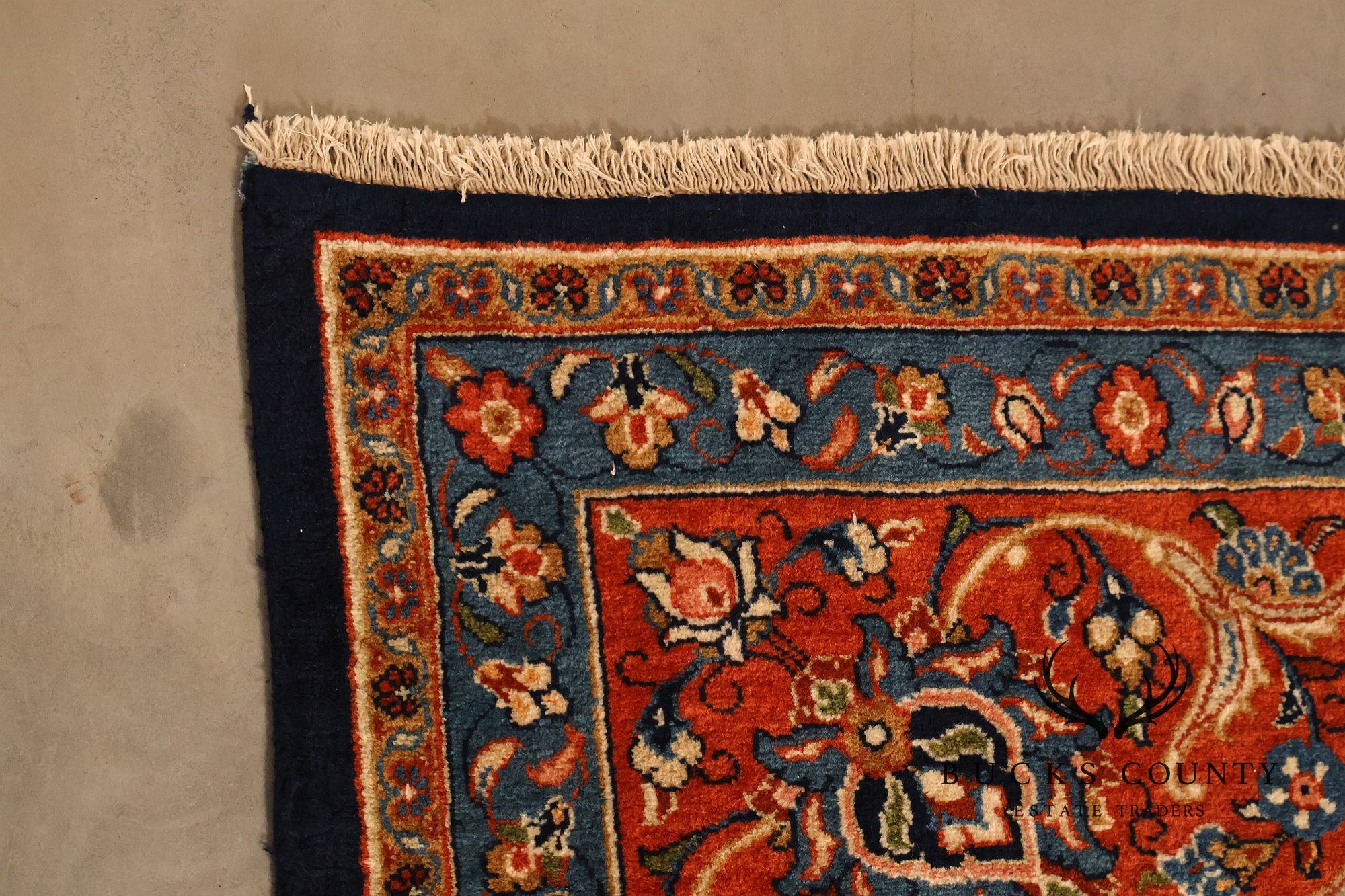Persian Handwoven Wool Palace Size Floral Area Rug Approximately 10' X 18'