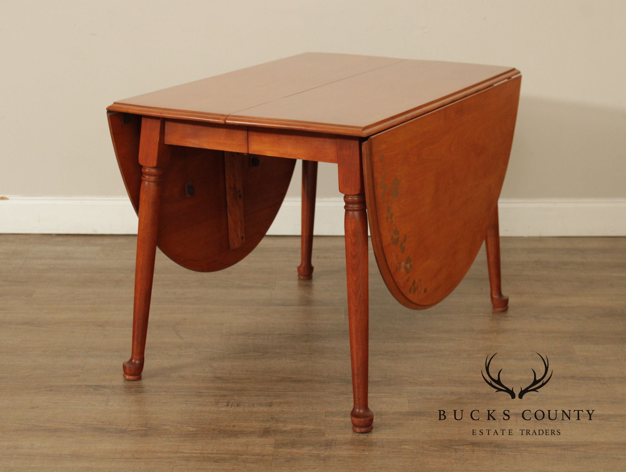 Vintage Cushman Colonial Creations Maple Drop Leaf Dining Table With 2 Leaves