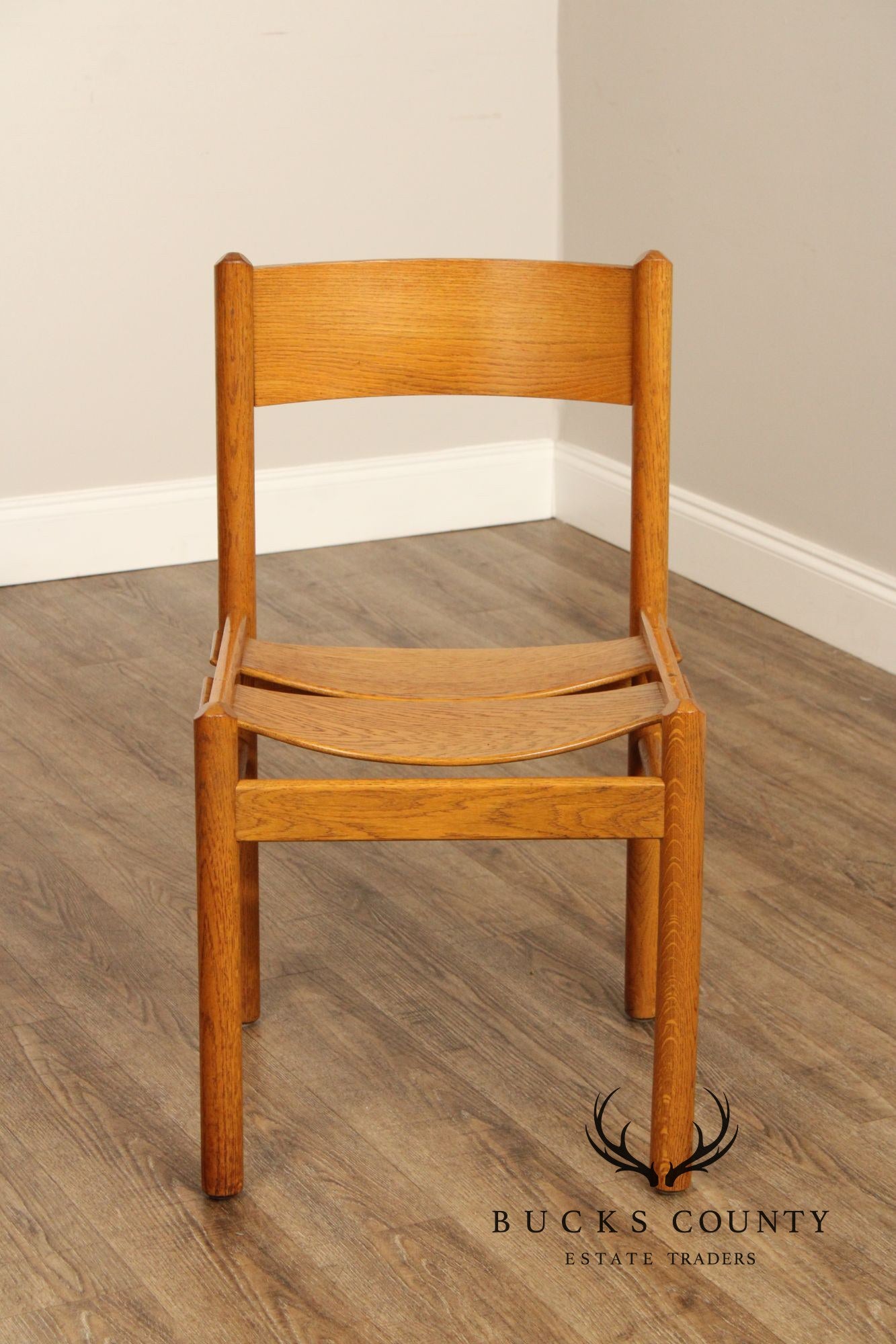 Grete Jalk Danish Modern Set of Four Oak Dining Chairs