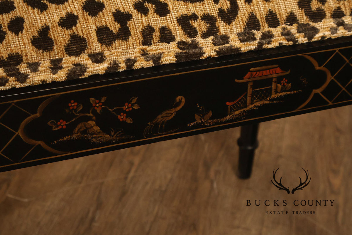 Regency Style Chinoiserie Window Bench