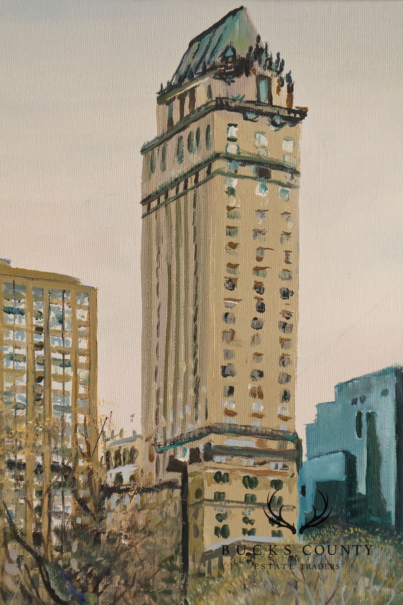 Ruth Mayer Central Park Ice Skating Landscape Original Oil Painting On Canvas