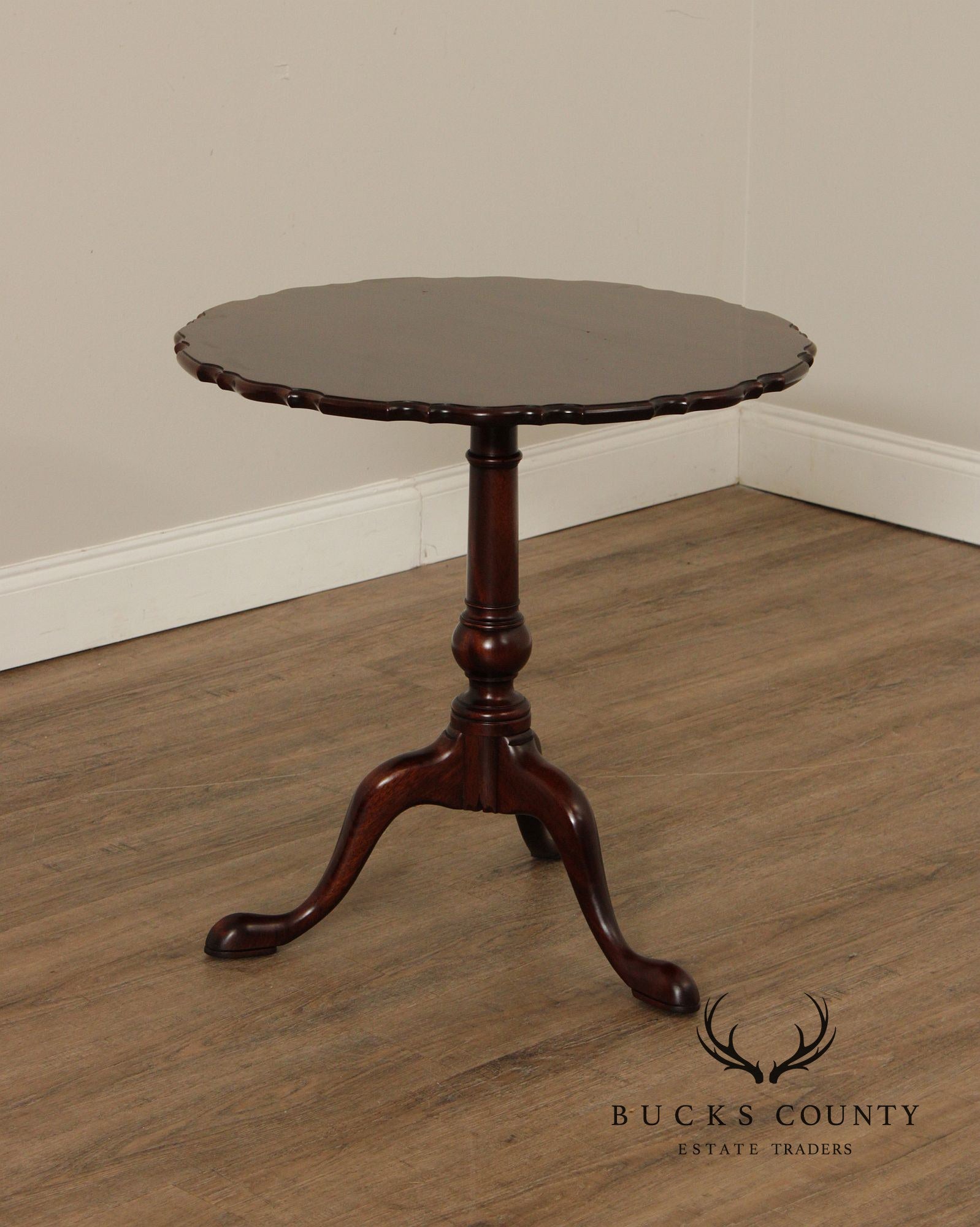 Stickley Federal Style Mahogany Pie Crust Tea Table
