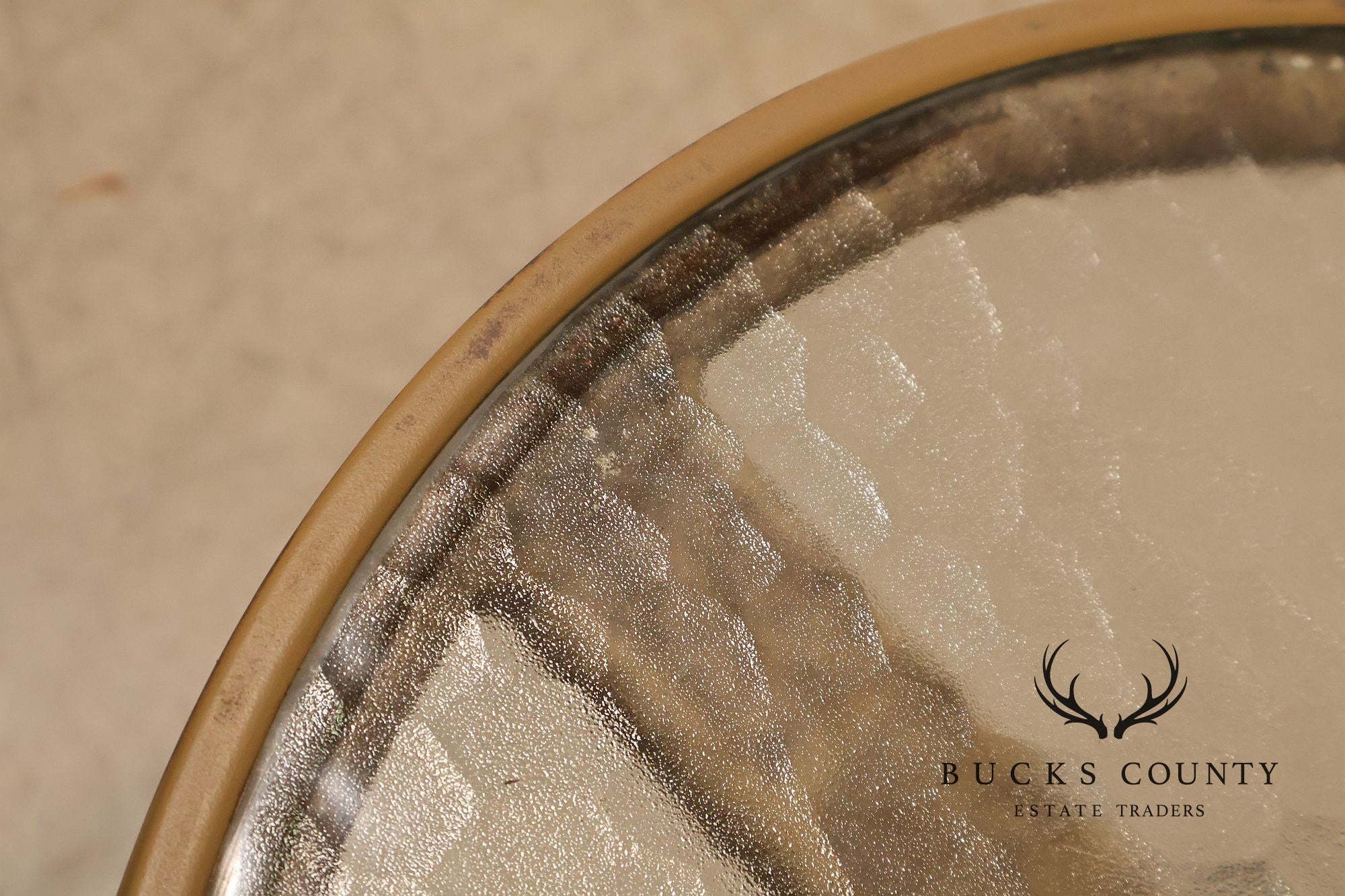 Brown Jordan Pair of Outdoor Round Glass Top Side Tables