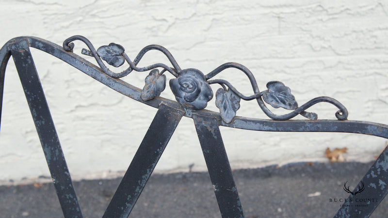 Woodard 'Chantilly Rose' Wrought Iron Three-Piece Outdoor Patio Sofa