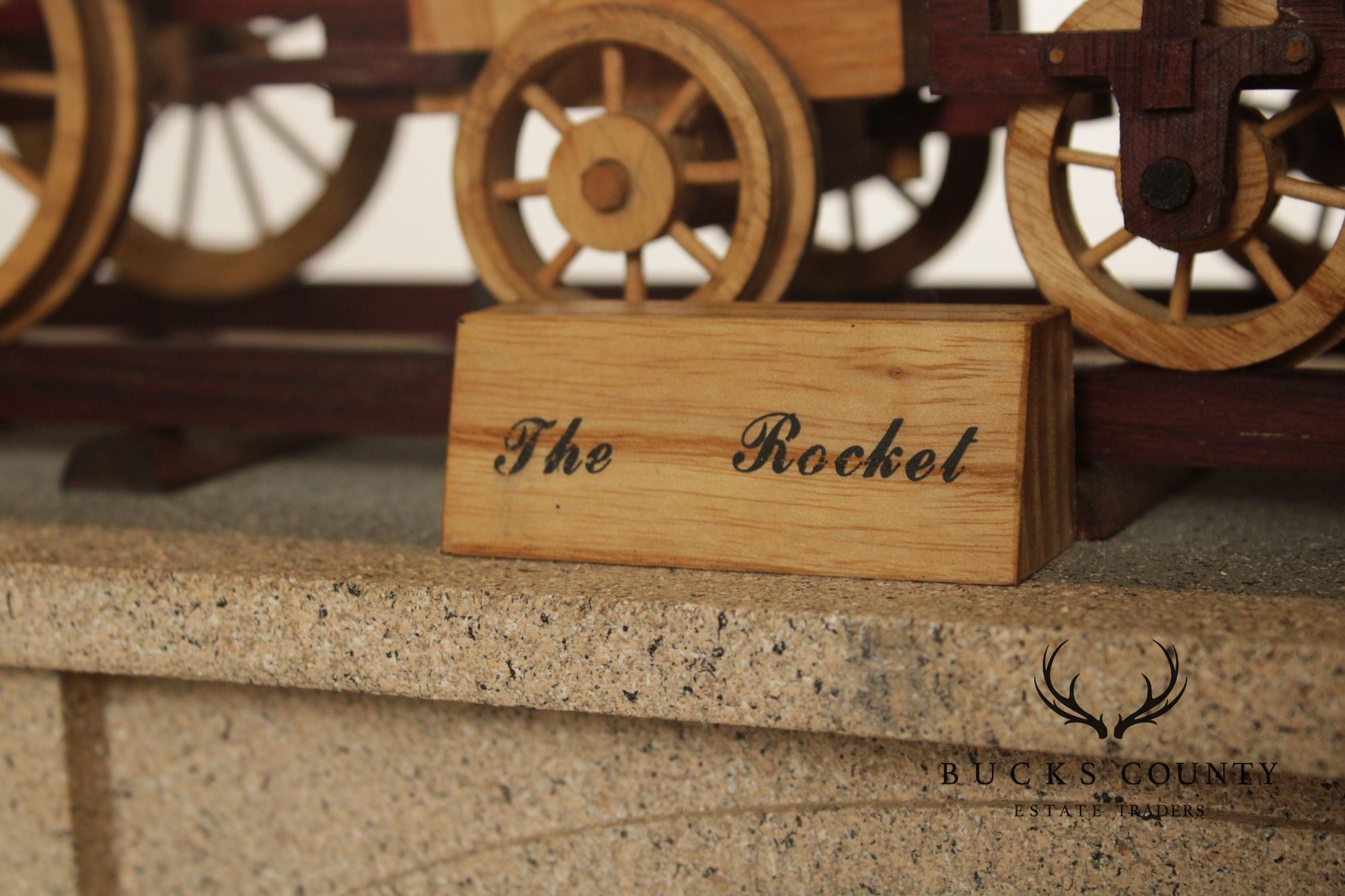 Philip Jacoby Carved Wood Model Train