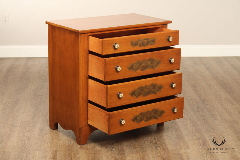 Hitchcock Vintage Maple Stenciled Chest Of Drawers