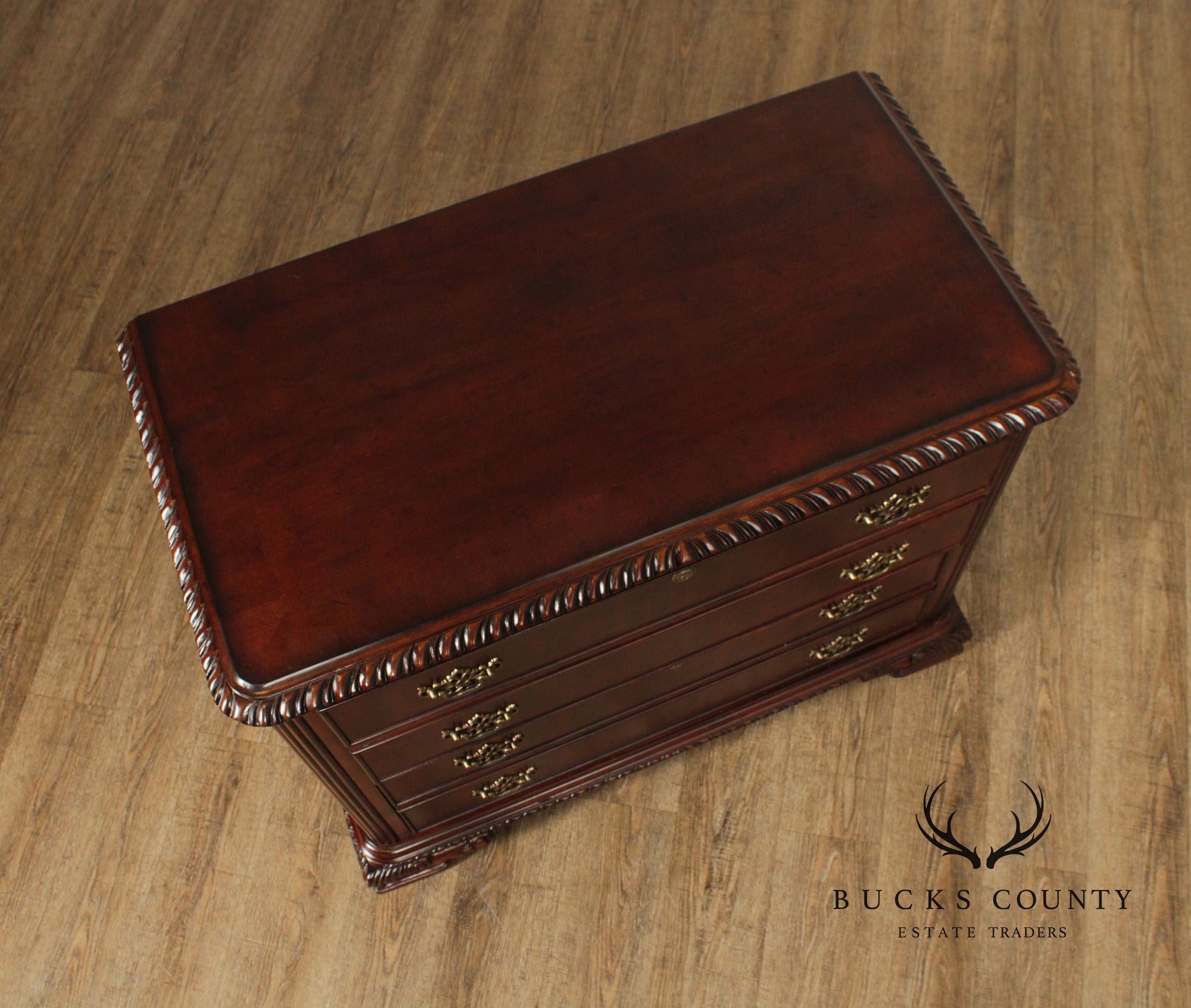 Hooker Furniture 'Seven Seas' Georgian Style Carved Mahogany File Cabinet