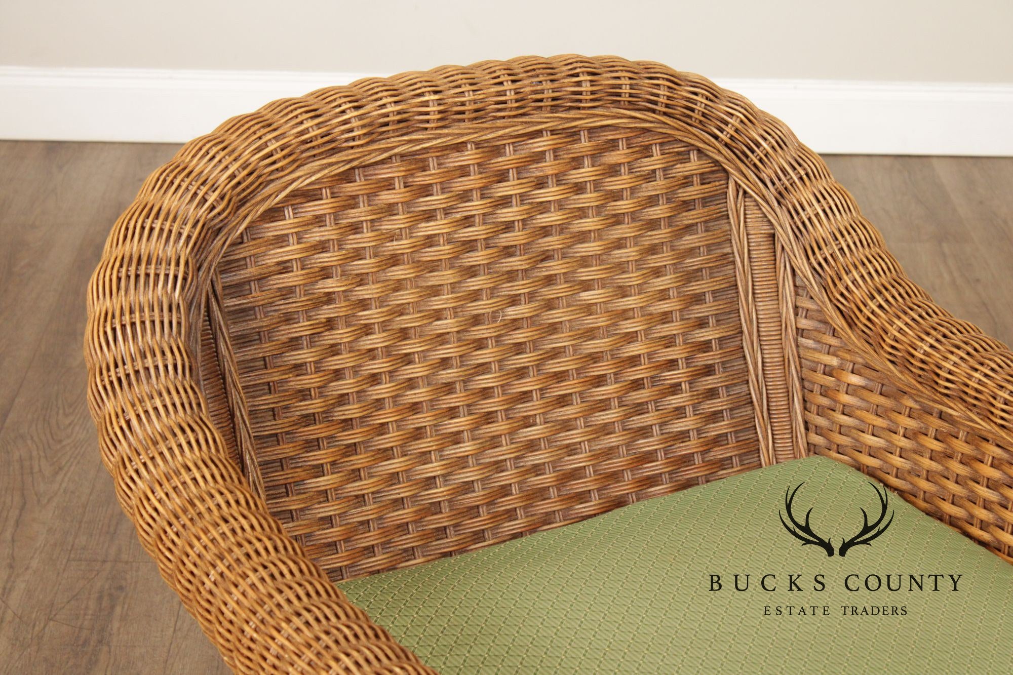 Braxton Culler Pair of Wicker Lounge Chairs