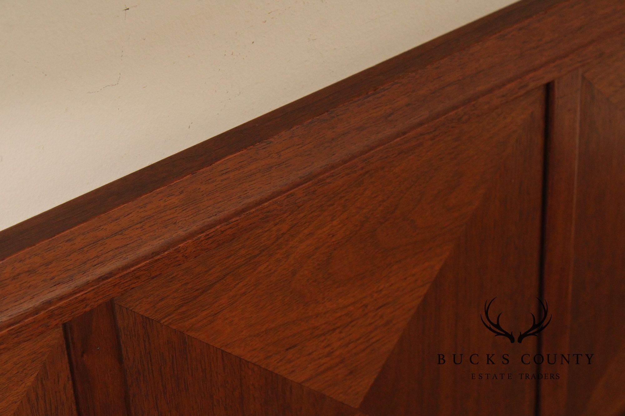 Mid Century Modern Walnut Diamond Front Twin Headboard