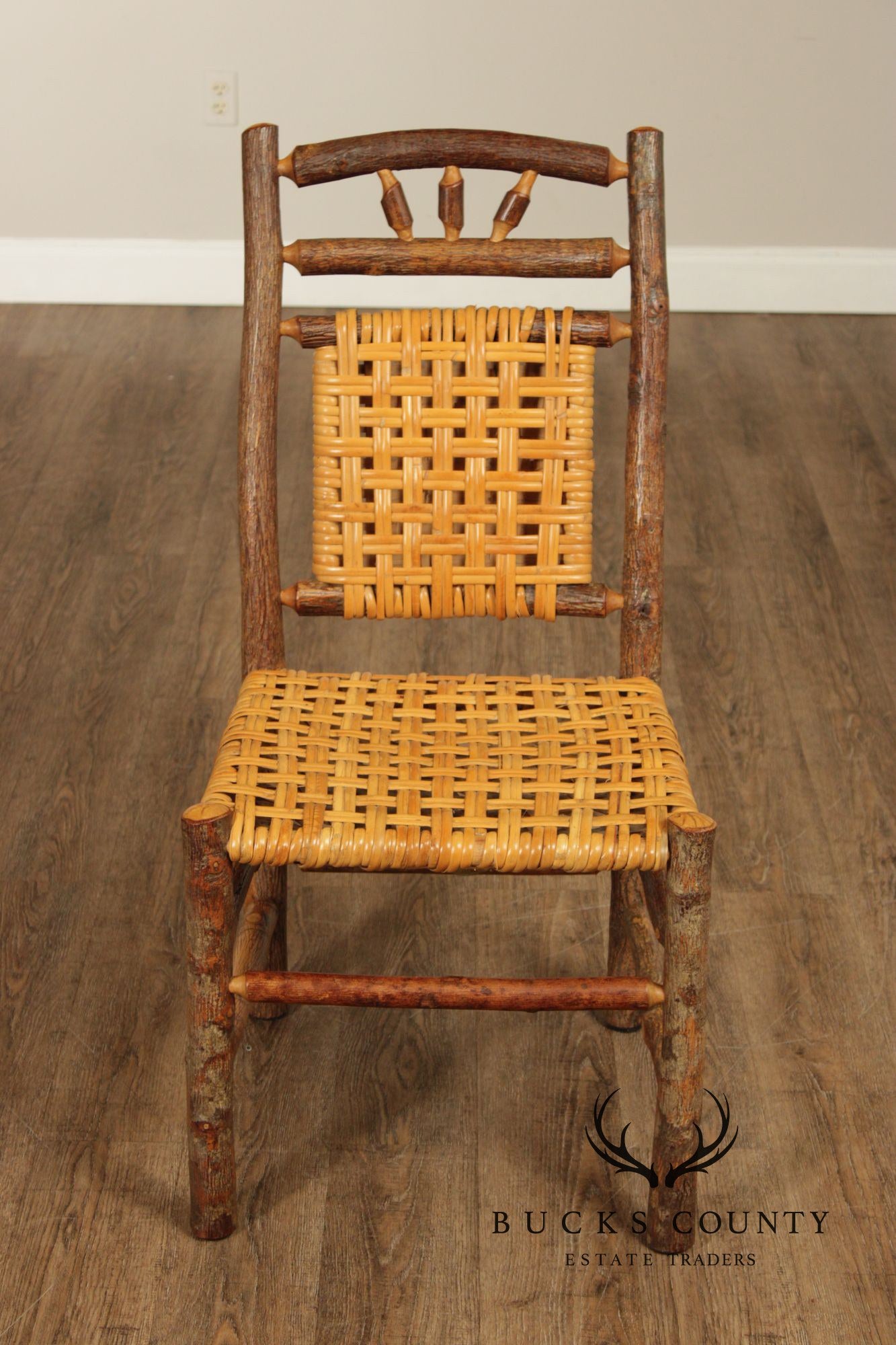 Old Hickory Set of Four 'Wagon Wheel' Dining Chairs