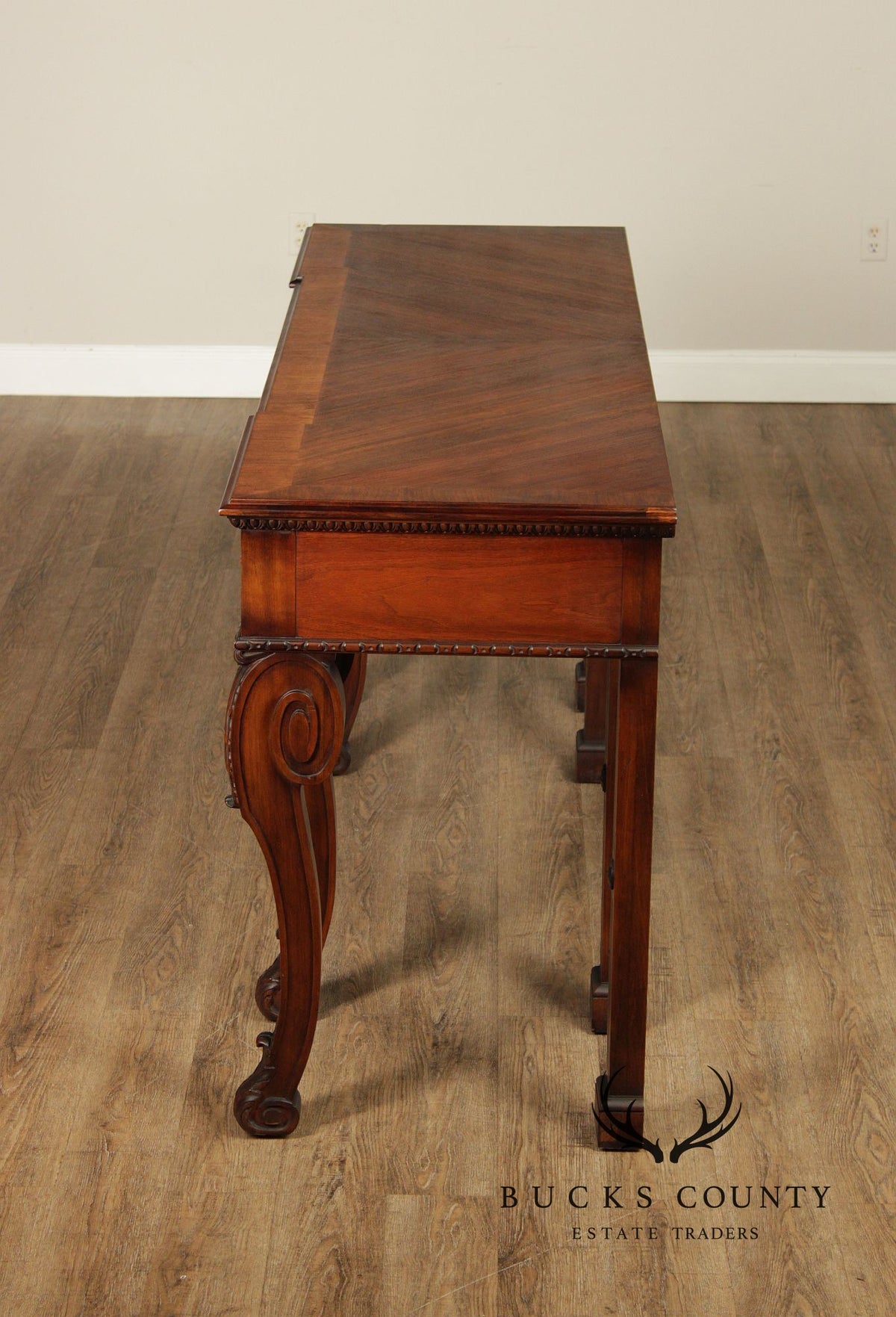 Traditional Georgian Style Carved Walnut Console Table