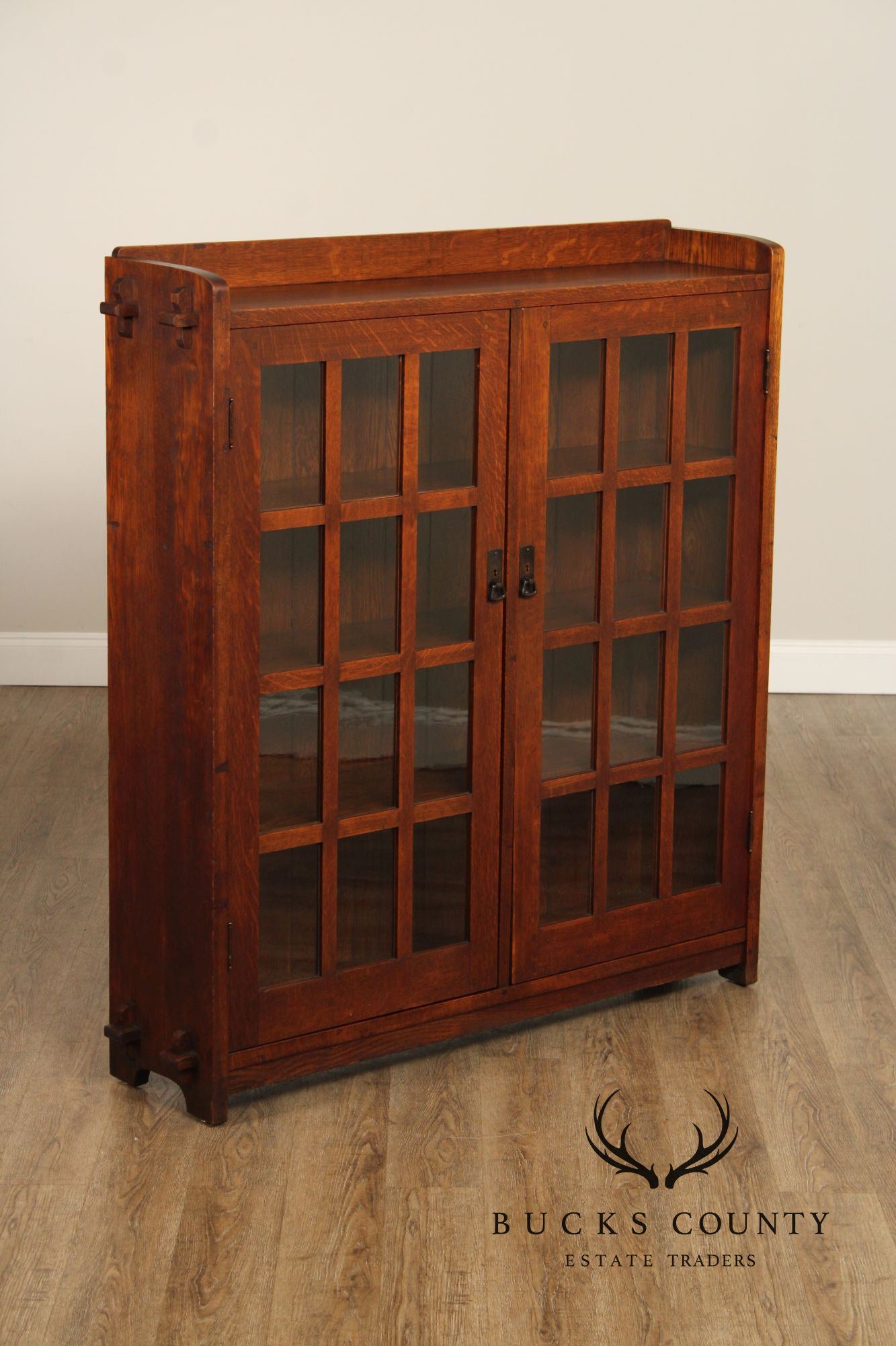 L. & J.G. Stickley Antique Mission Oak Two-Door Bookcase