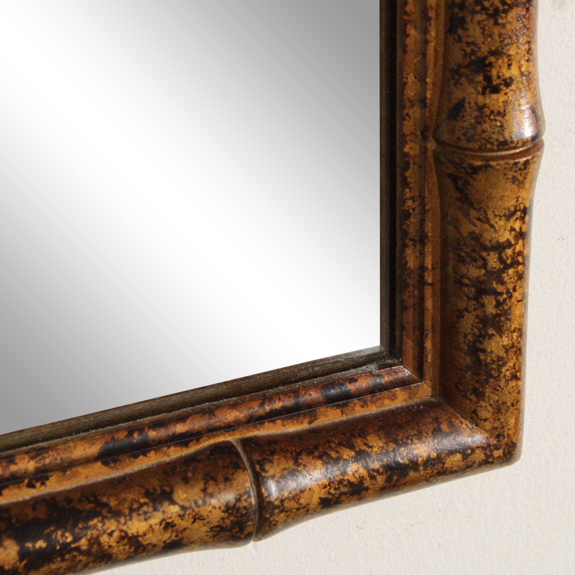 Henredon Hollywood Regency Faux Bamboo Wall Mirror