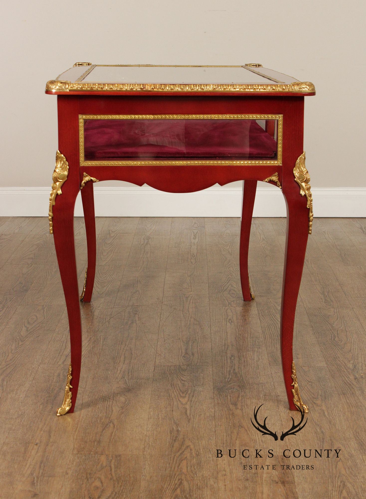 French Louis XV Style Vitrine Table