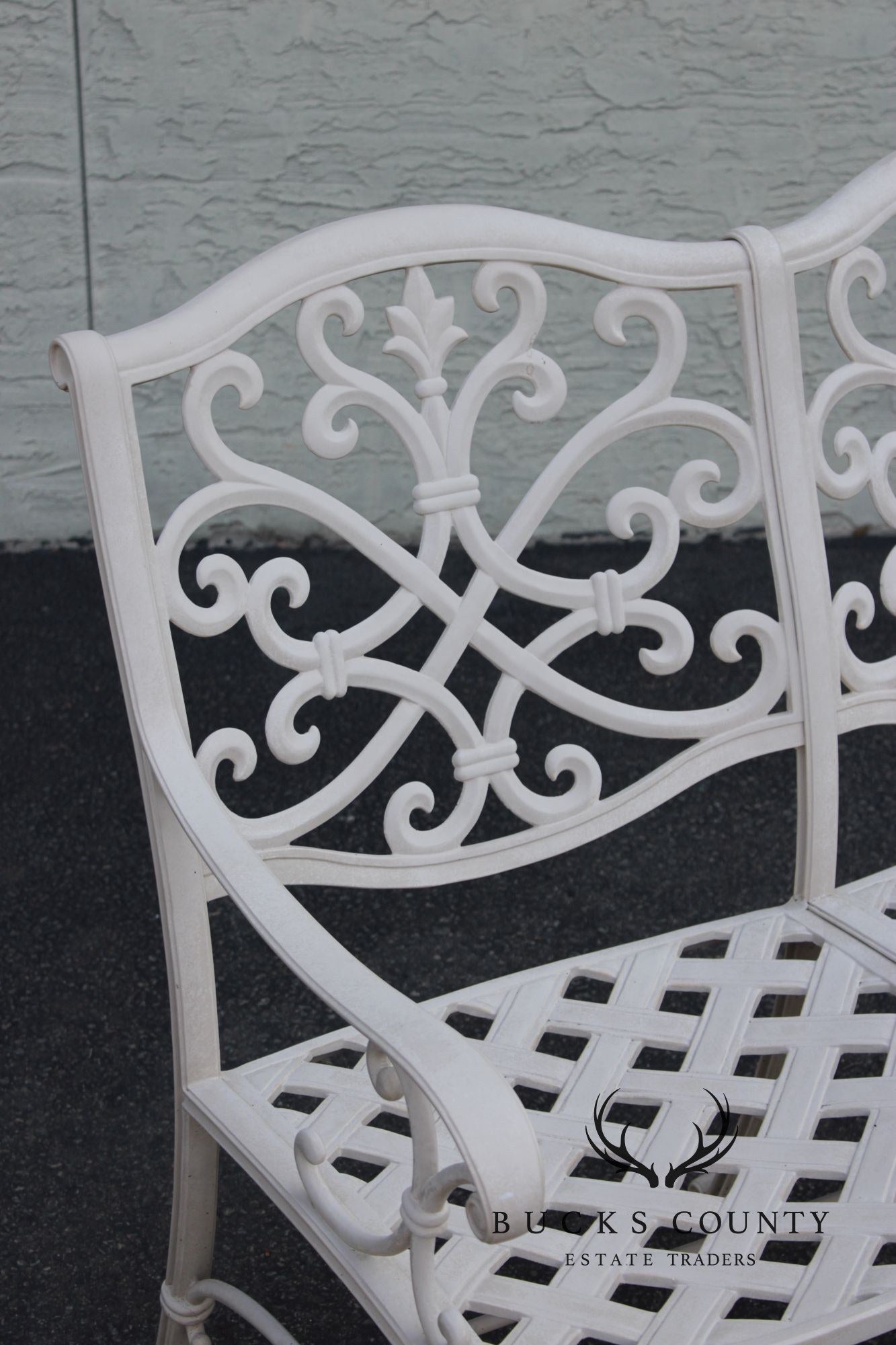 Frontgate Cast Aluminum Outdoor Garden Settee