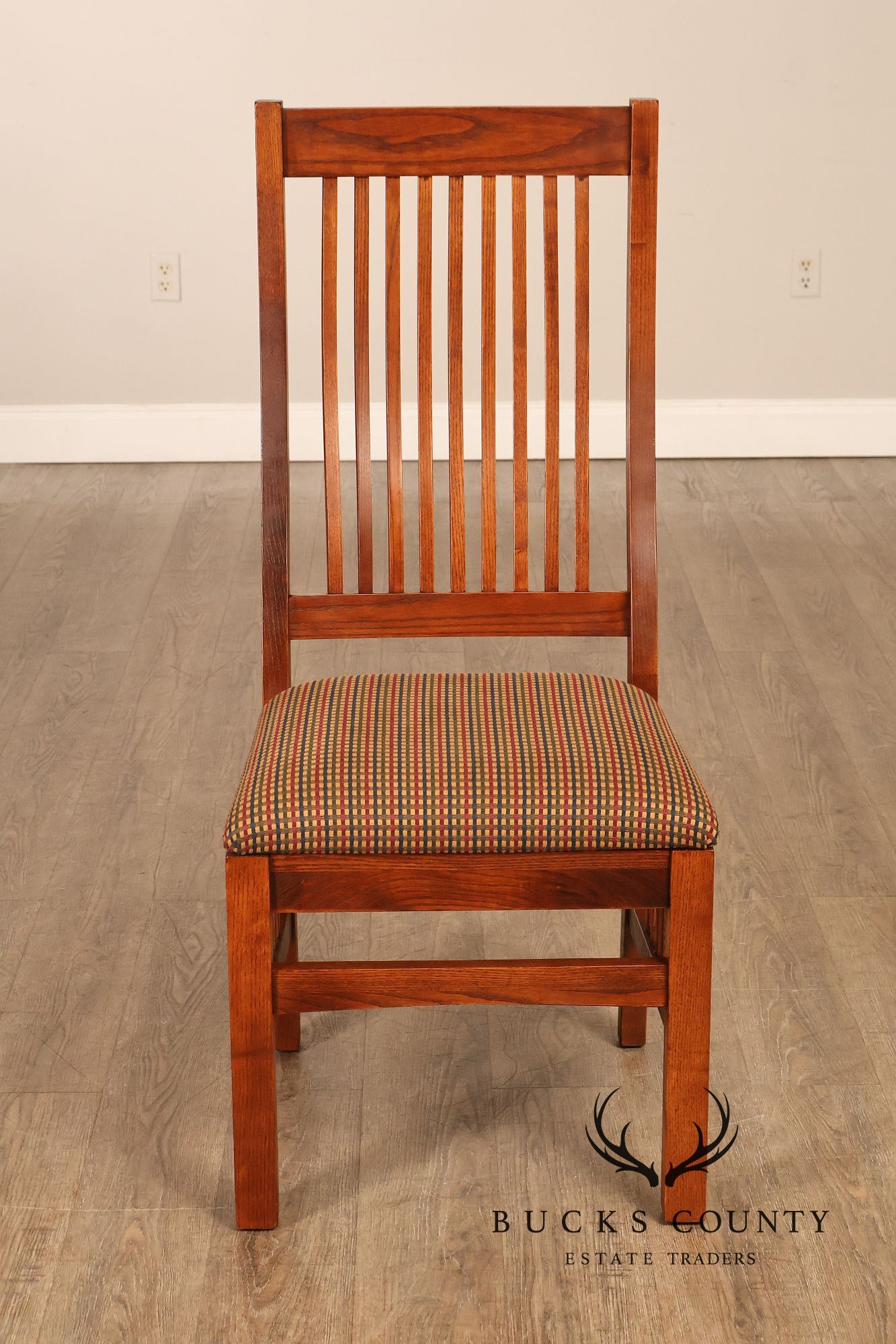 Nichols & Stone Mission Oak Style Set Of Eight Dining Chairs