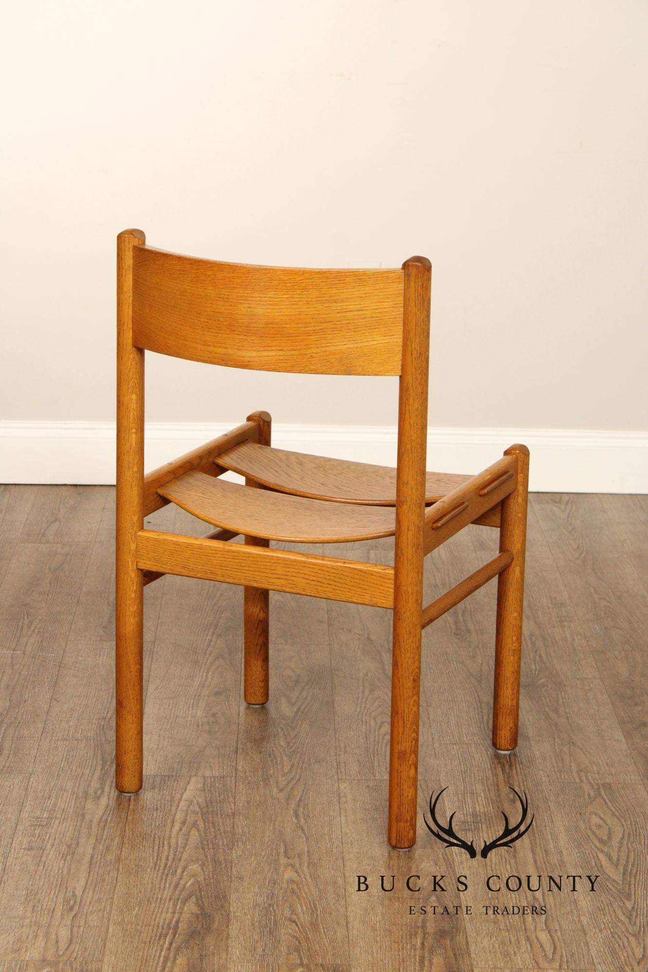 Grete Jalk Danish Modern Set of Four Oak Dining Chairs