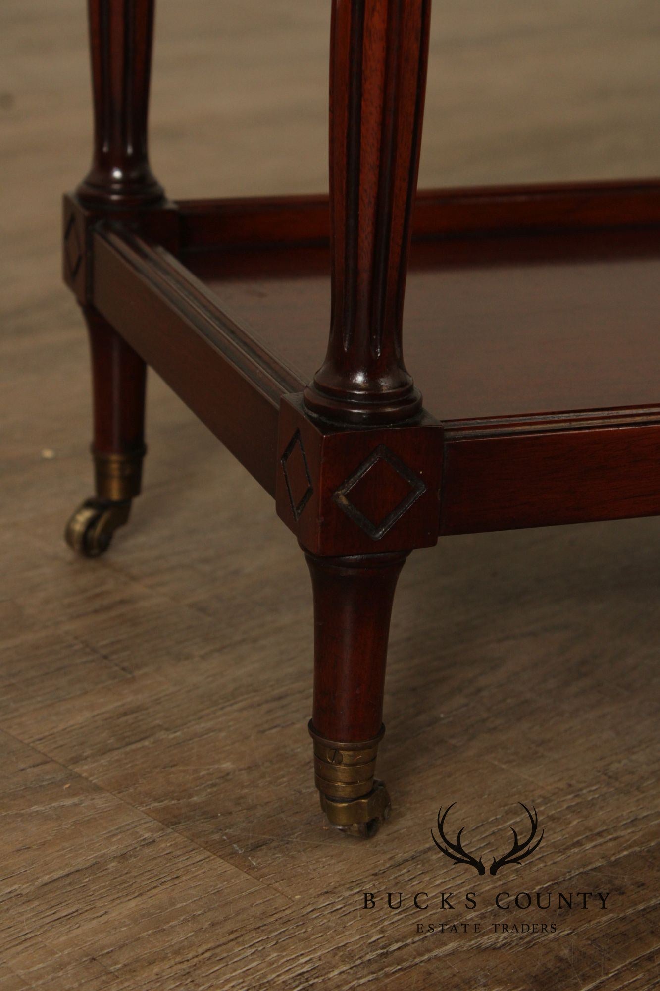 Regency Style Vintage Marble Top Mahogany Side Table