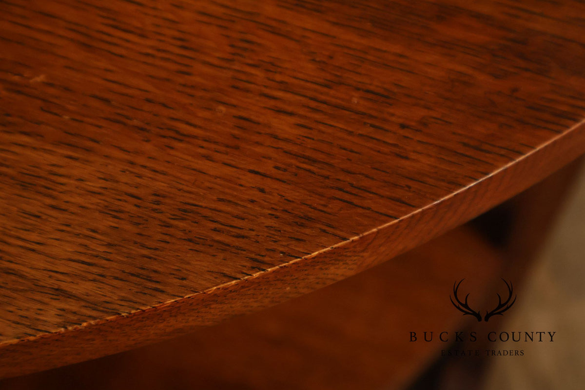 Stickley Mission Collection Oak Round Lamp Table