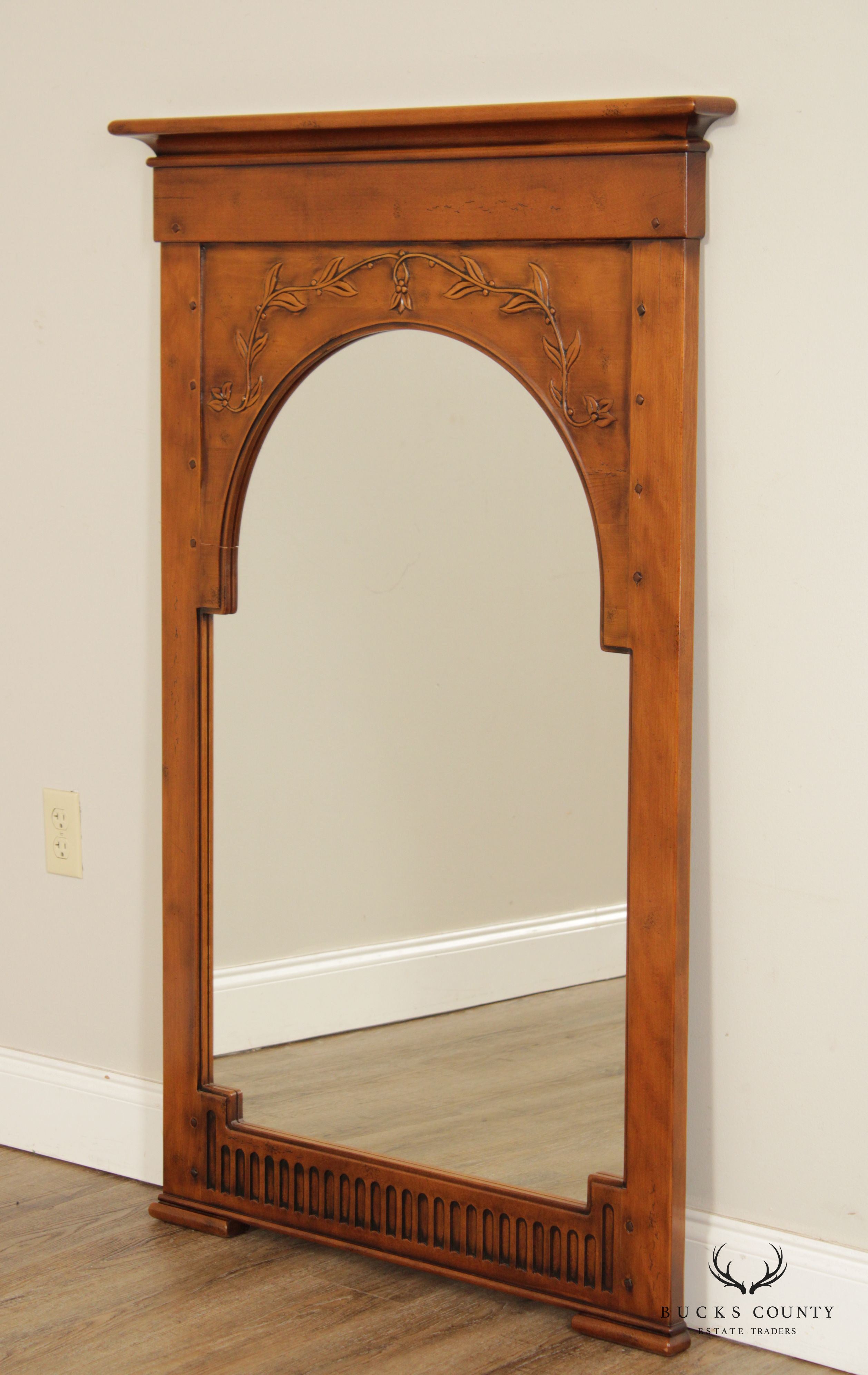 Vintage French Provincial Carved Wall Mirror