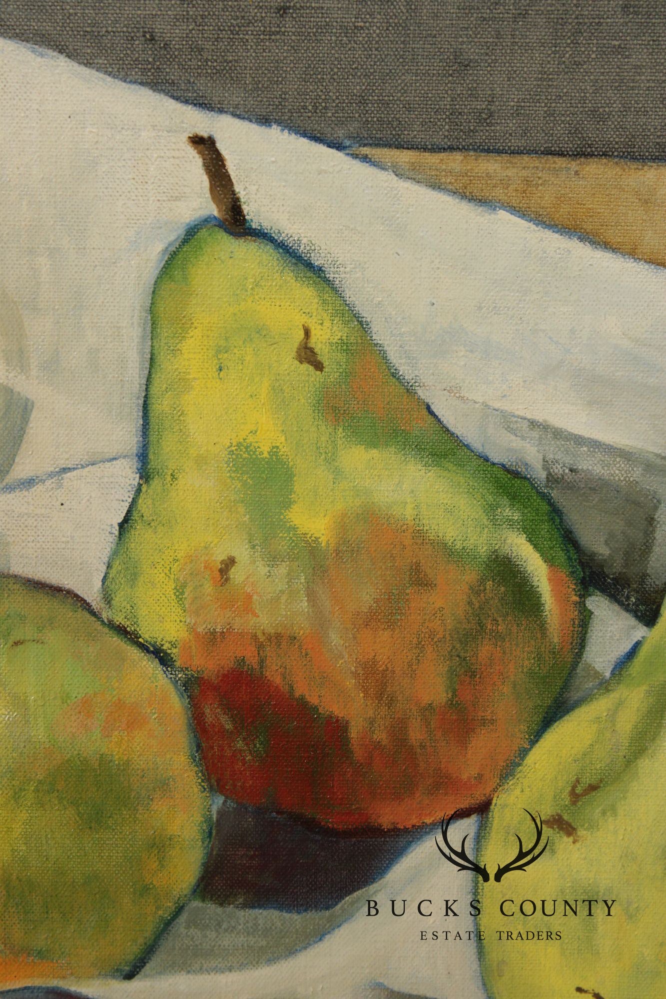 Davetta Greenberg Oil Painting, Still-Life of Pears