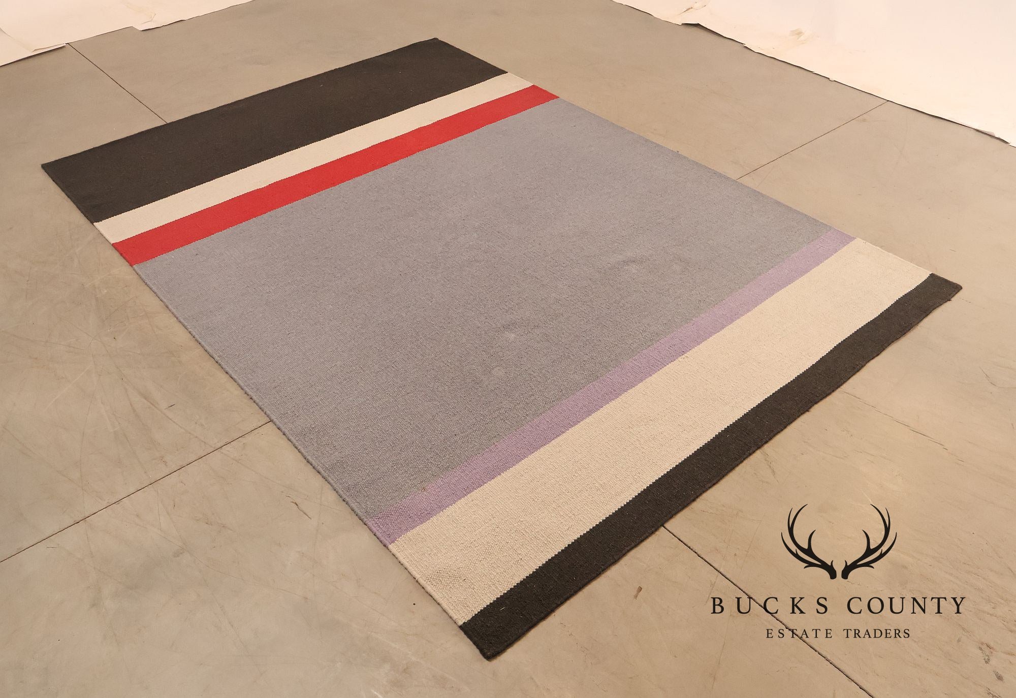 Calligaris Objects Contemporary Wool Color Block Area Rug, 6 x 10