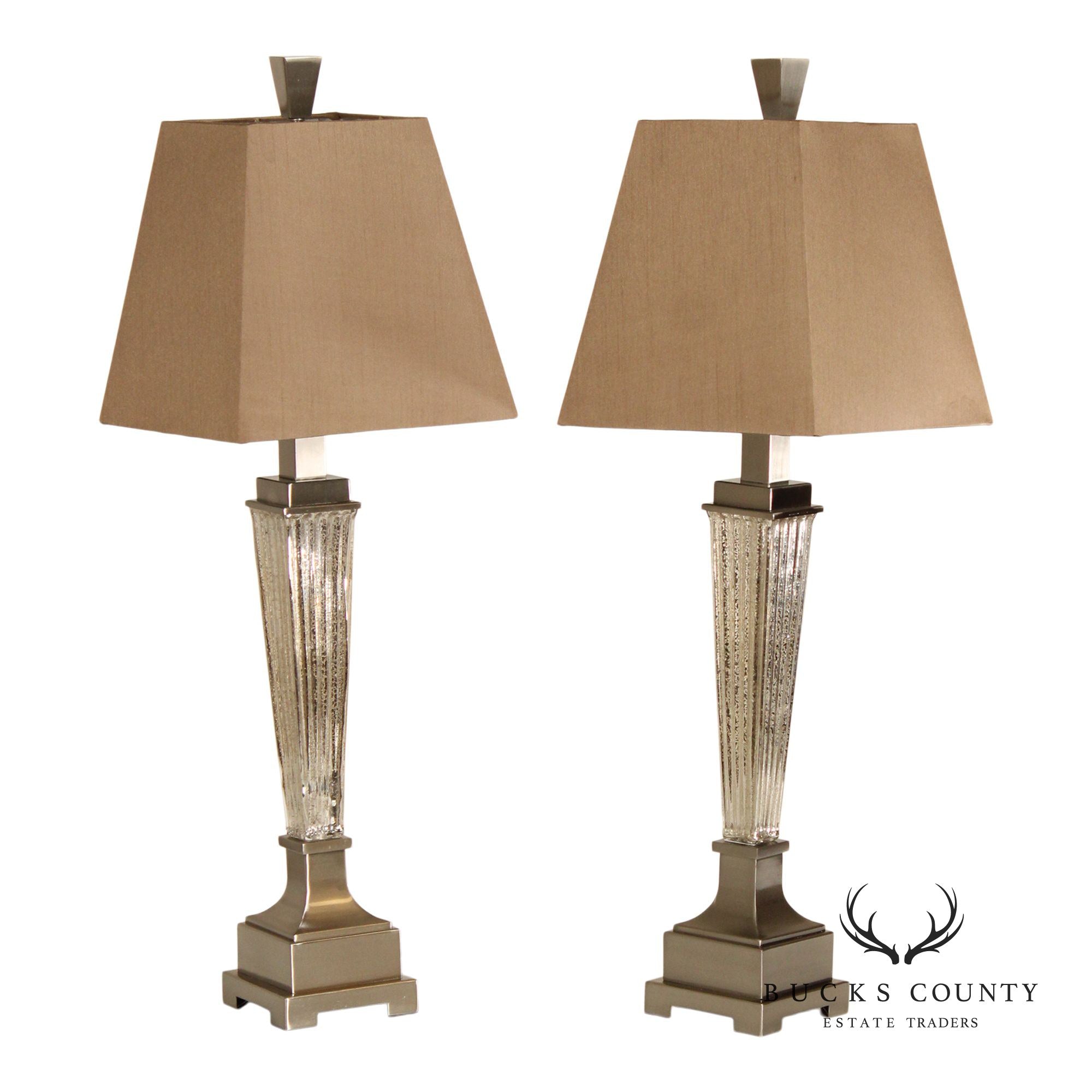 Uttermost Art Deco Style Pair of 'Canino' Table Lamps