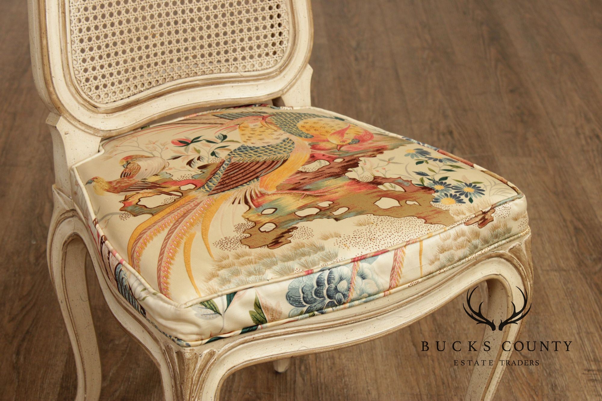 Henredon French Louis XV Style Vintage Set of Six Cane Back Dining Chairs