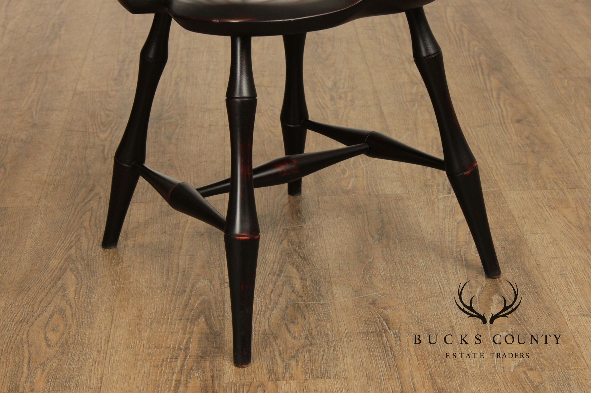 D.R. Dimes Pair of Ebonized Windsor Chairs