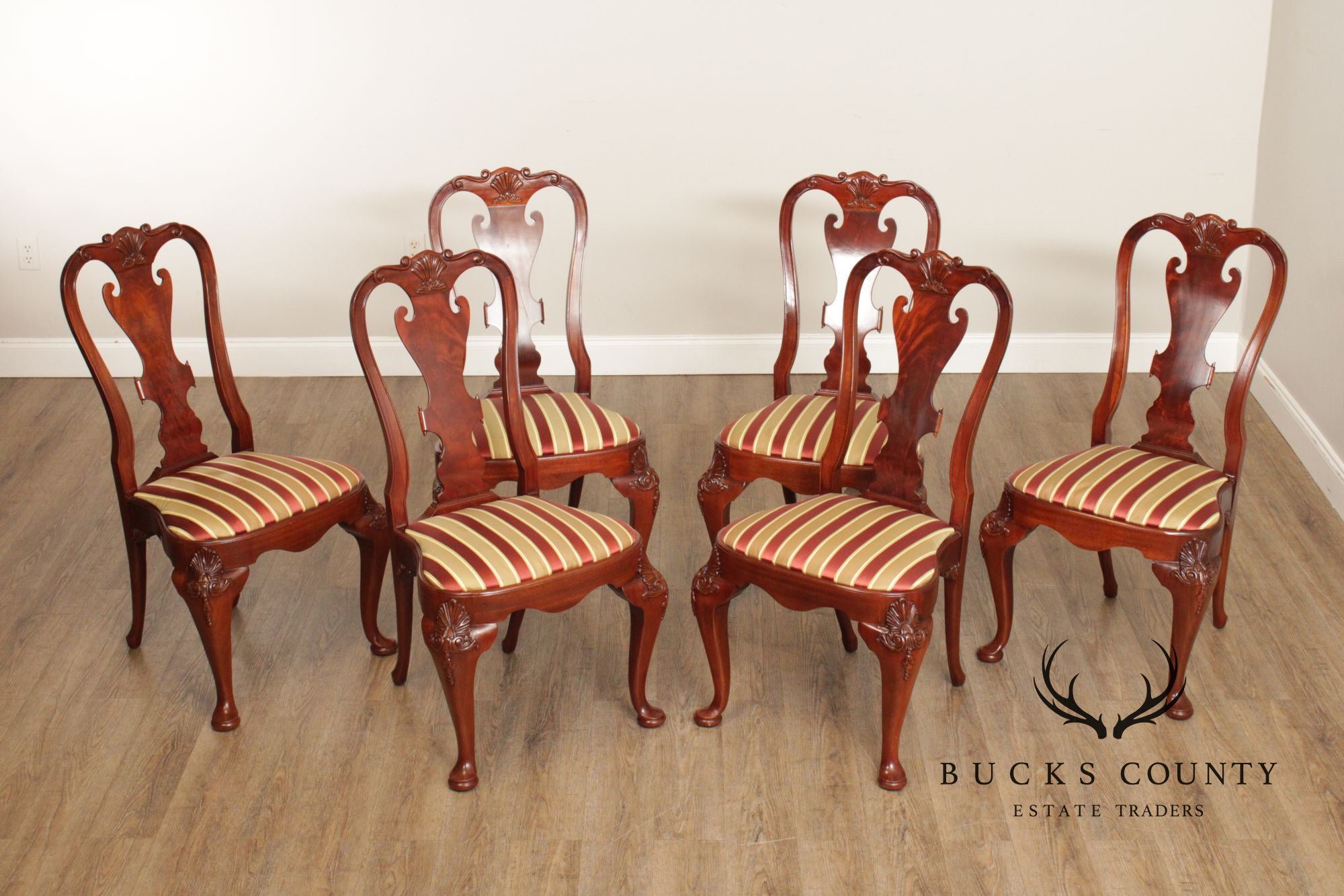 Hickory Chair Georgian Style Set of Six Mahogany Dining Chairs