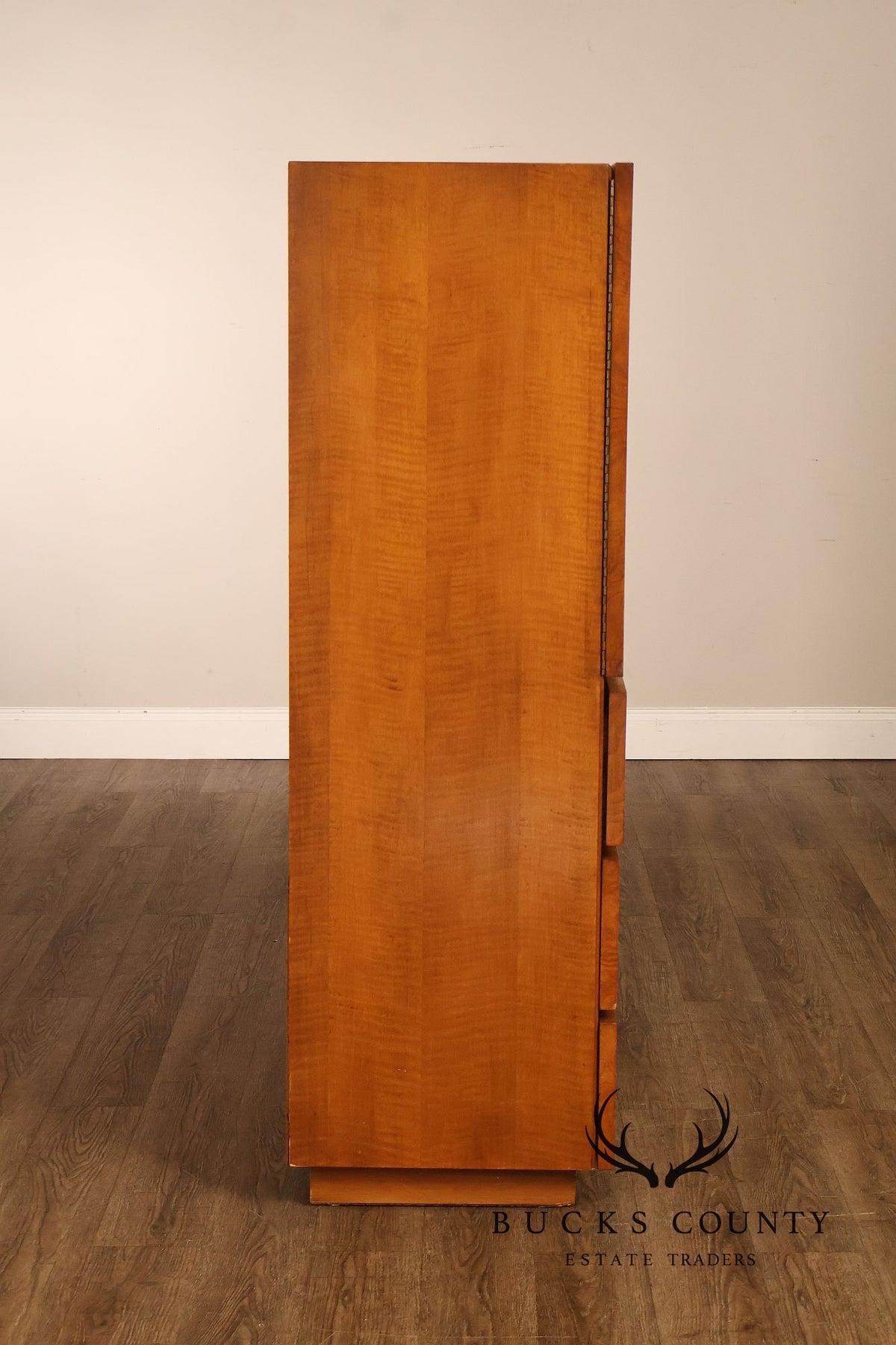 Lane Mid Century Modern Burlwood Armoire