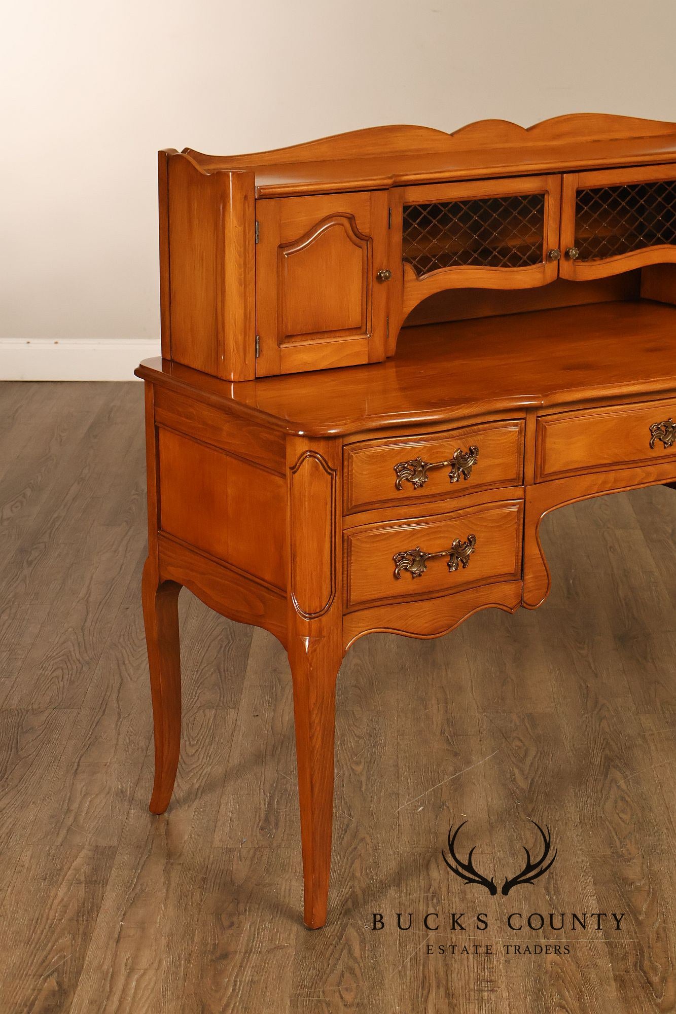 Davis Cabinet Company French Provincial Style Desk With Hutch And Chair