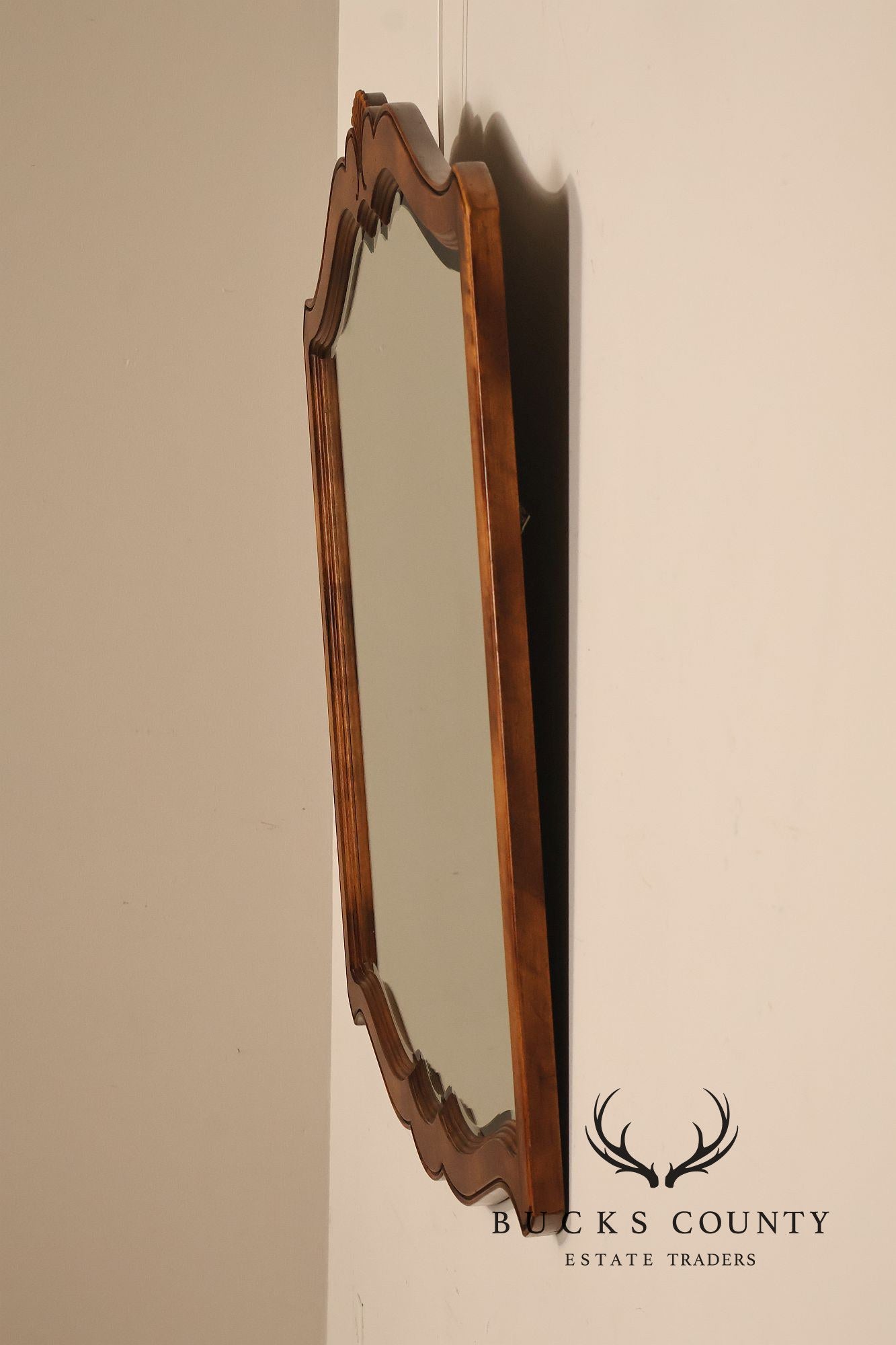 Ethan Allen Country French Collection Maple And Birchwood Beveled  Mirror