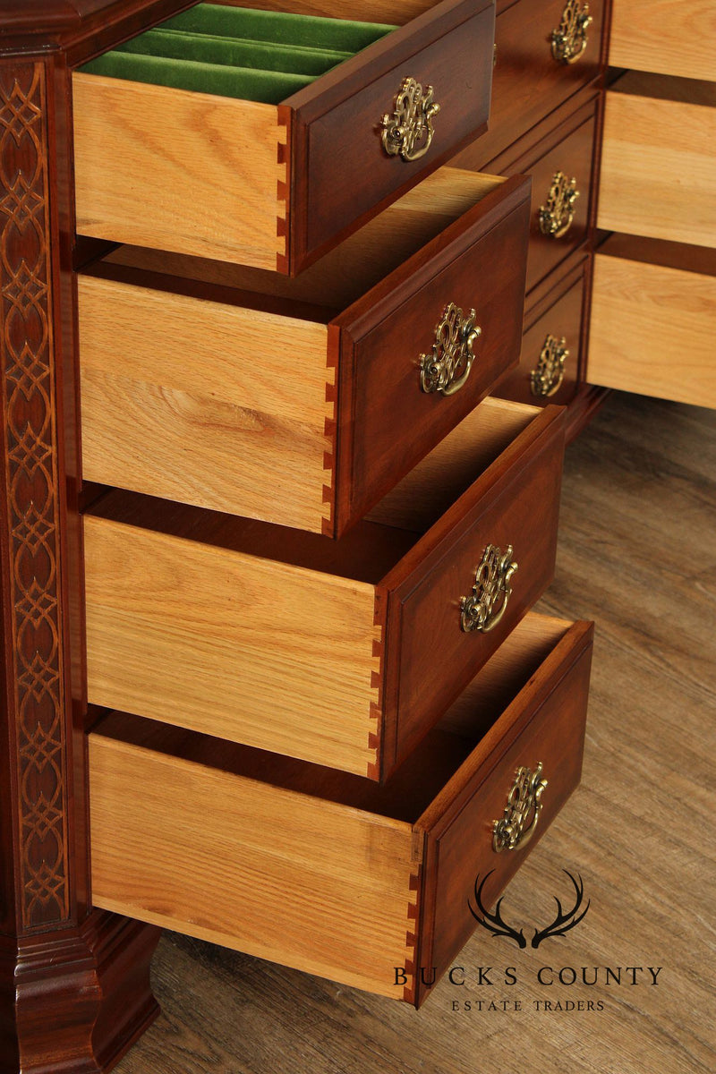 Pennsylvania House Chippendale Style Cherry Triple Chest