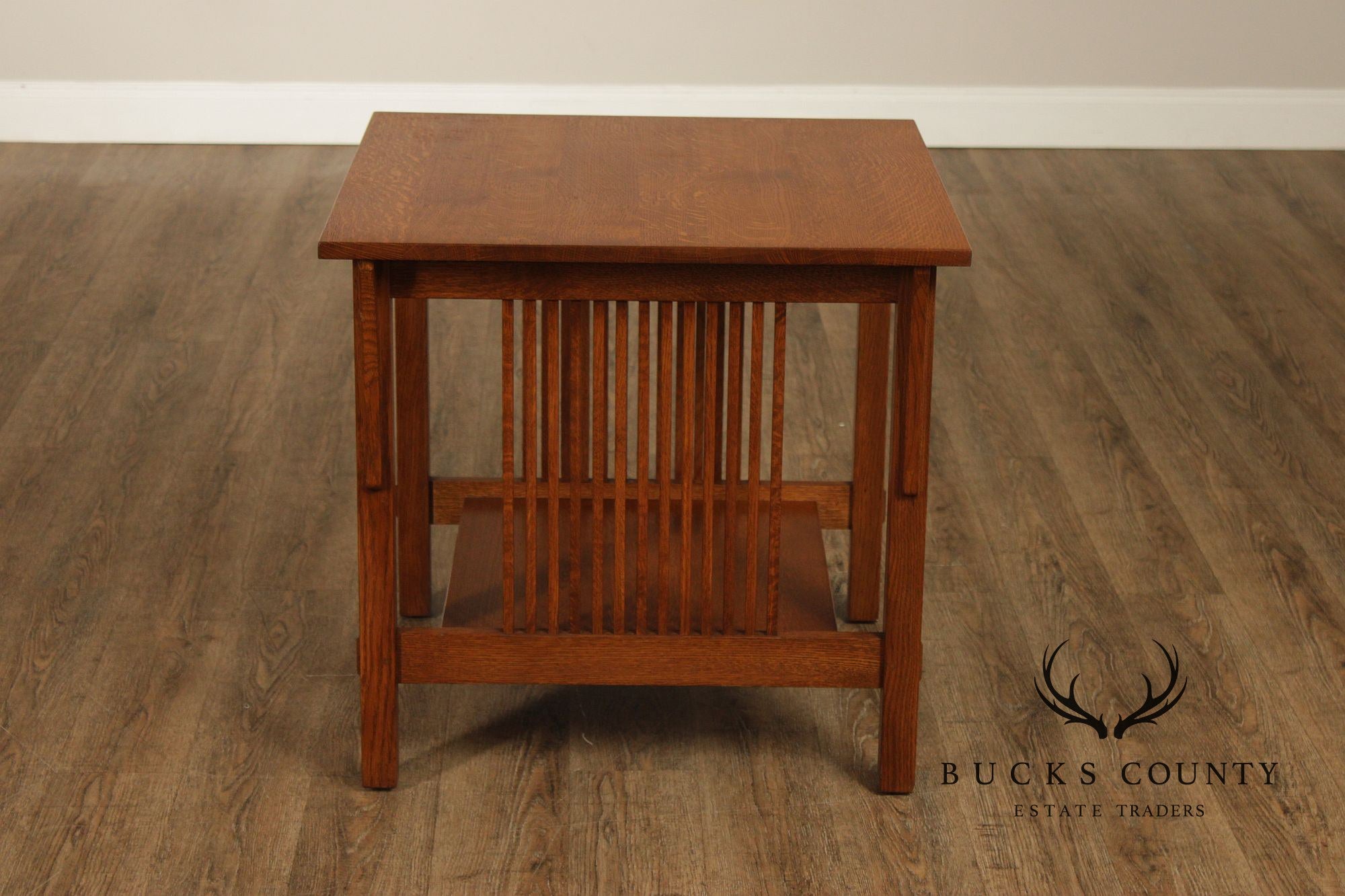 Stickley Mission Collection Oak Spindle Lamp Table