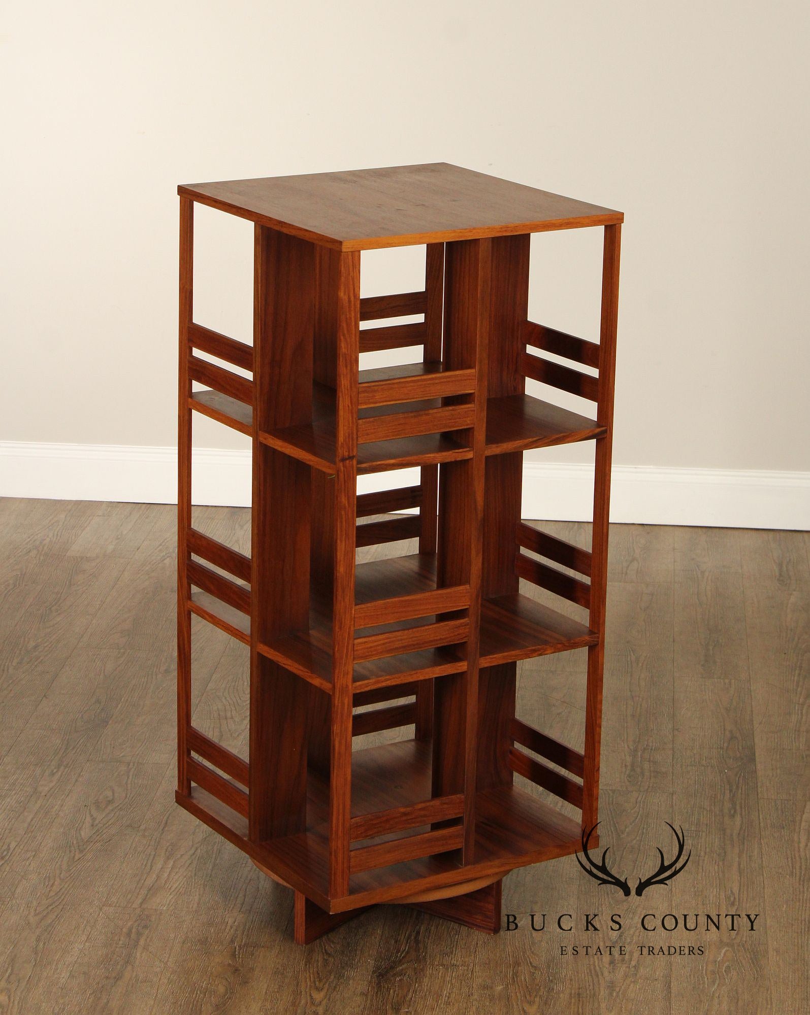 Danish Modern Teak Revolving Bookcase