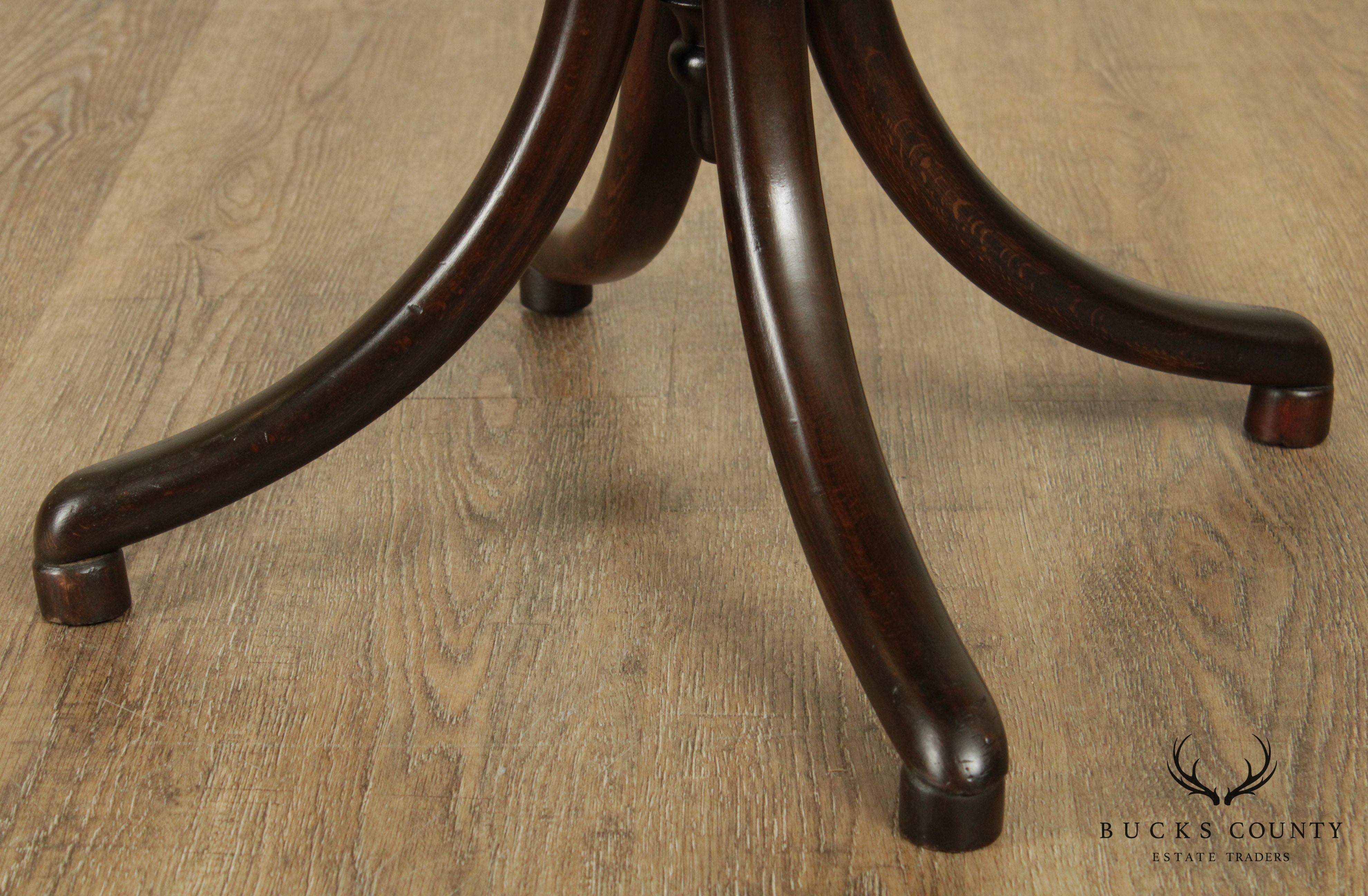 Thonet Round Bentwood Base Antique Side Table