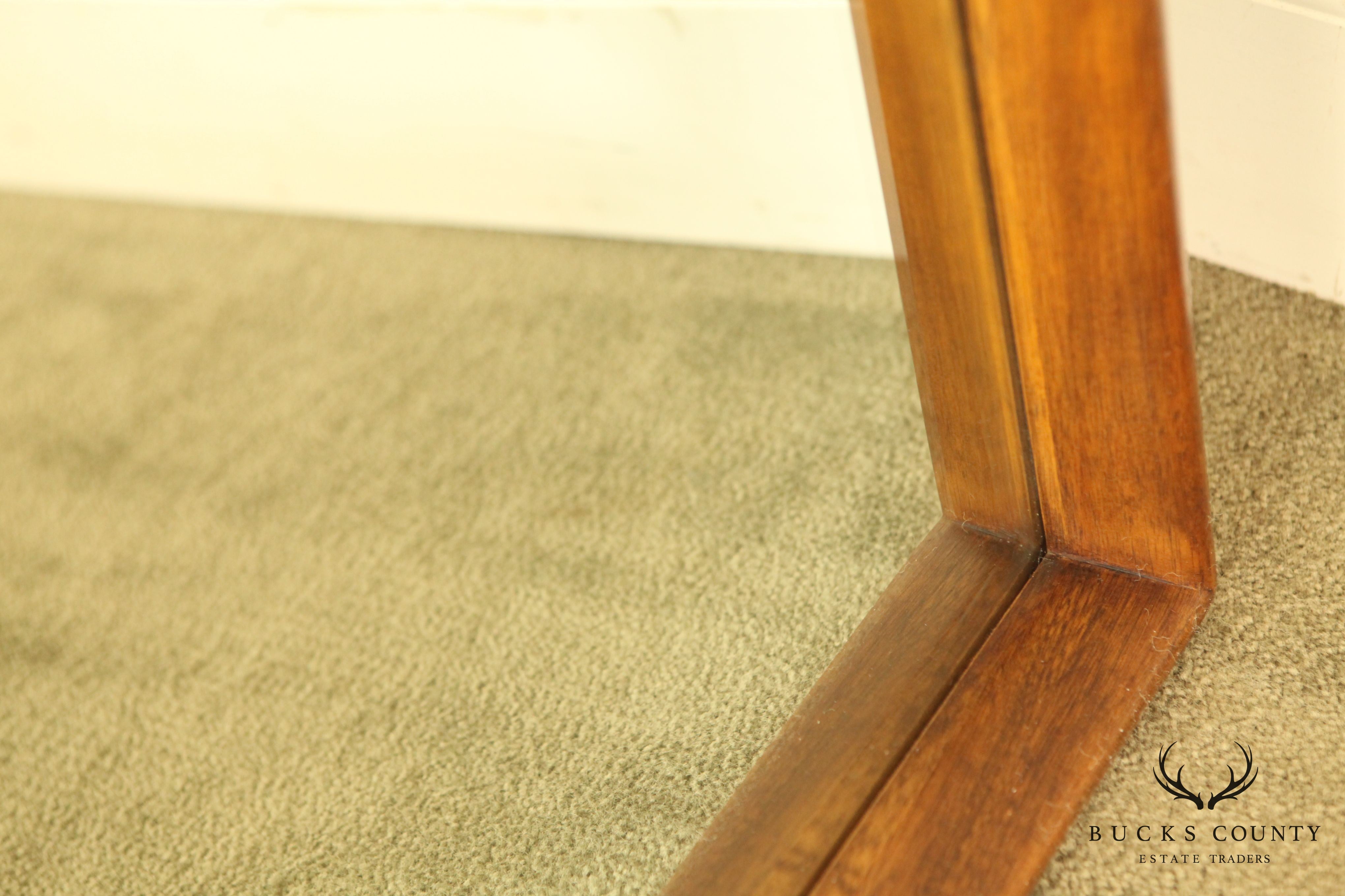 Mid Century Modern Walnut & Rosewood Frame Mirror