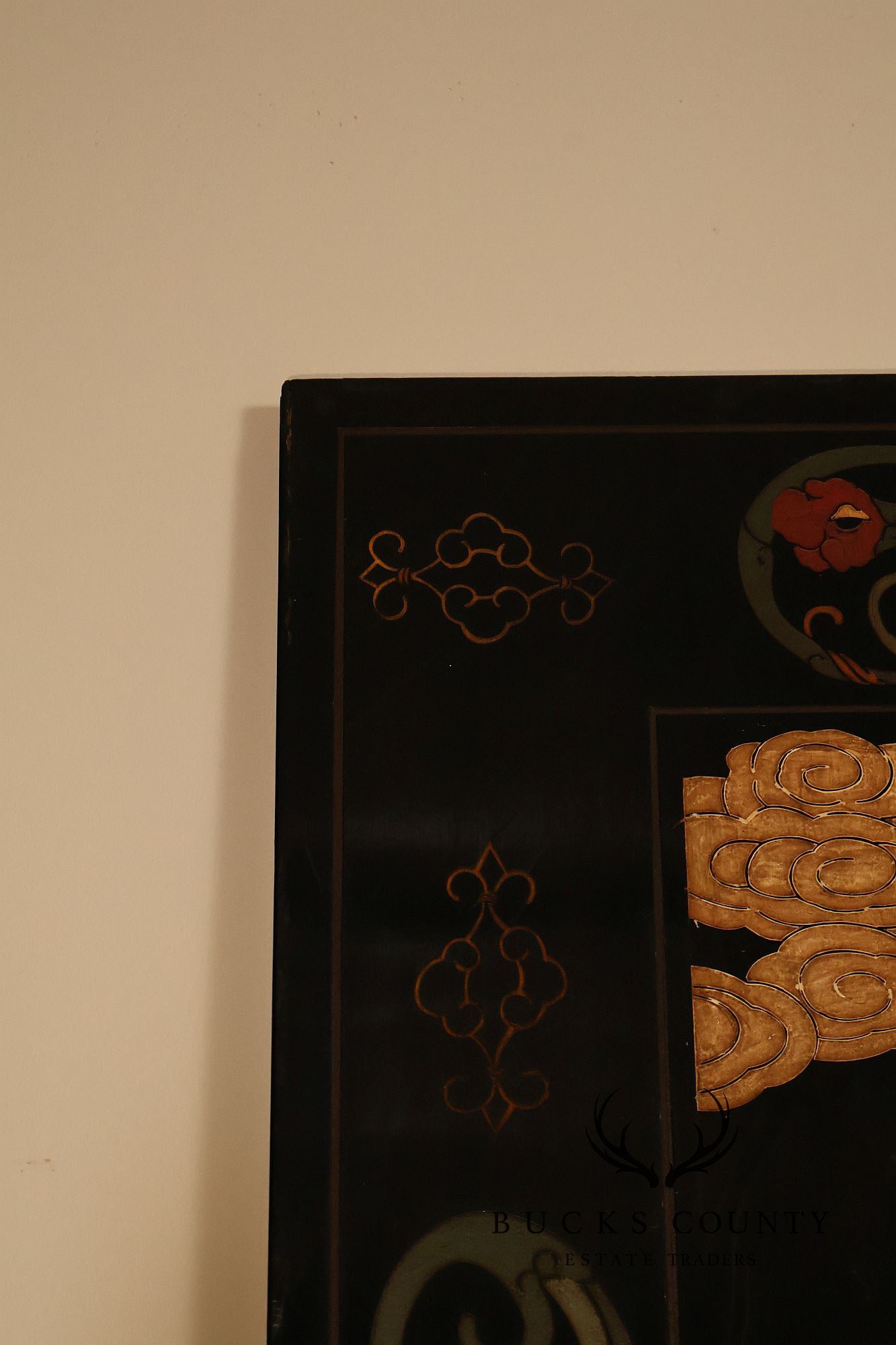 Chinese Coromandel Style Pair Of Eight Panel Folding Screens