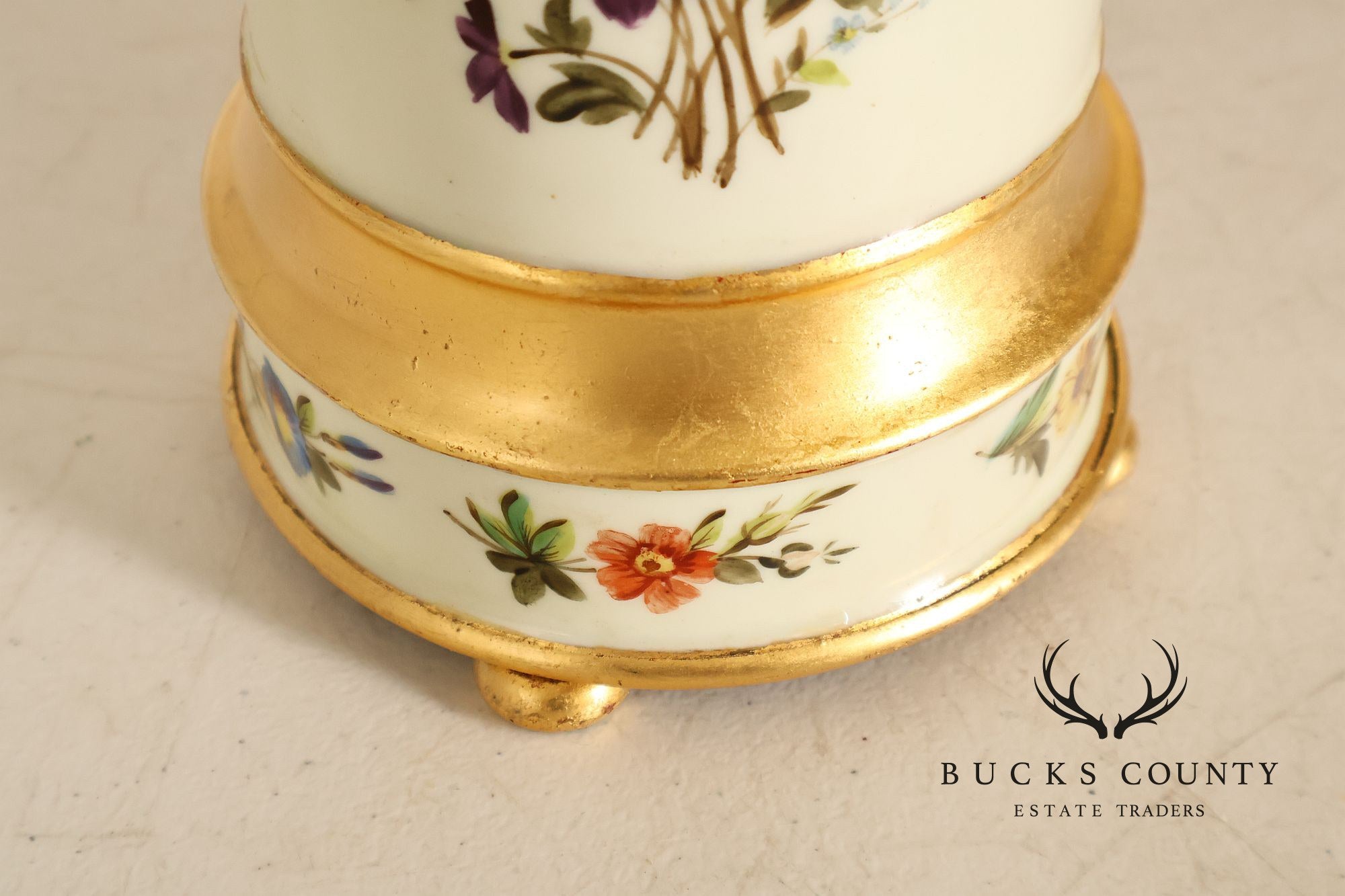 Hand Painted Floral Porcelain Table Lamp