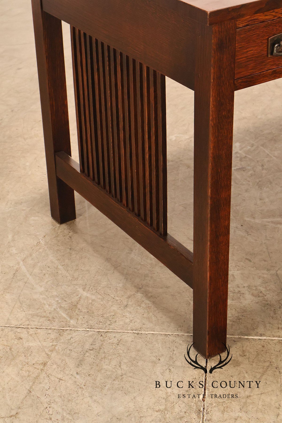 Stickley Mission Collection Oak Spindle Writing Desk