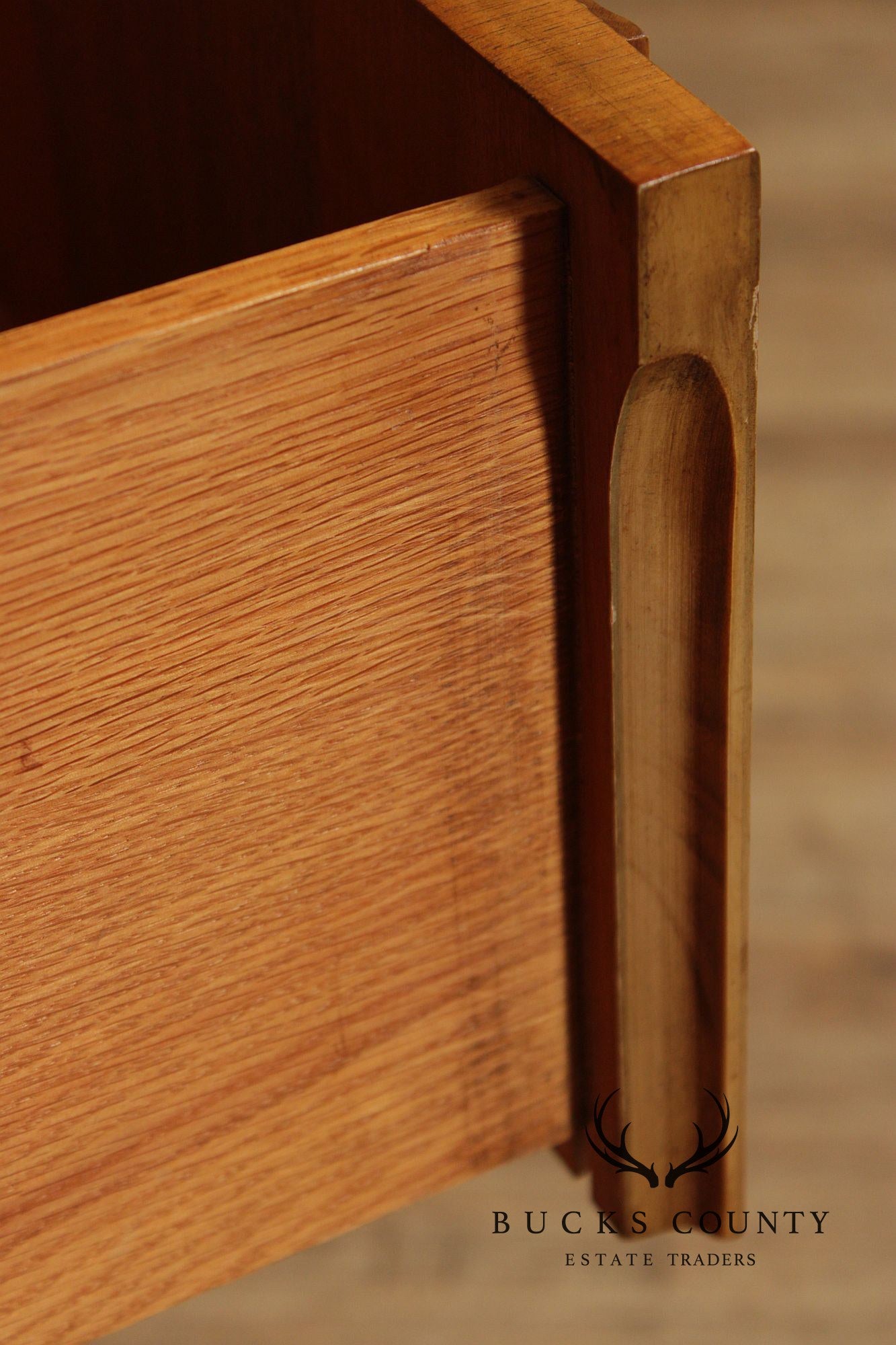 John Widdicomb Mid-Century Modern Walnut Credenza Bookcase Cabinet