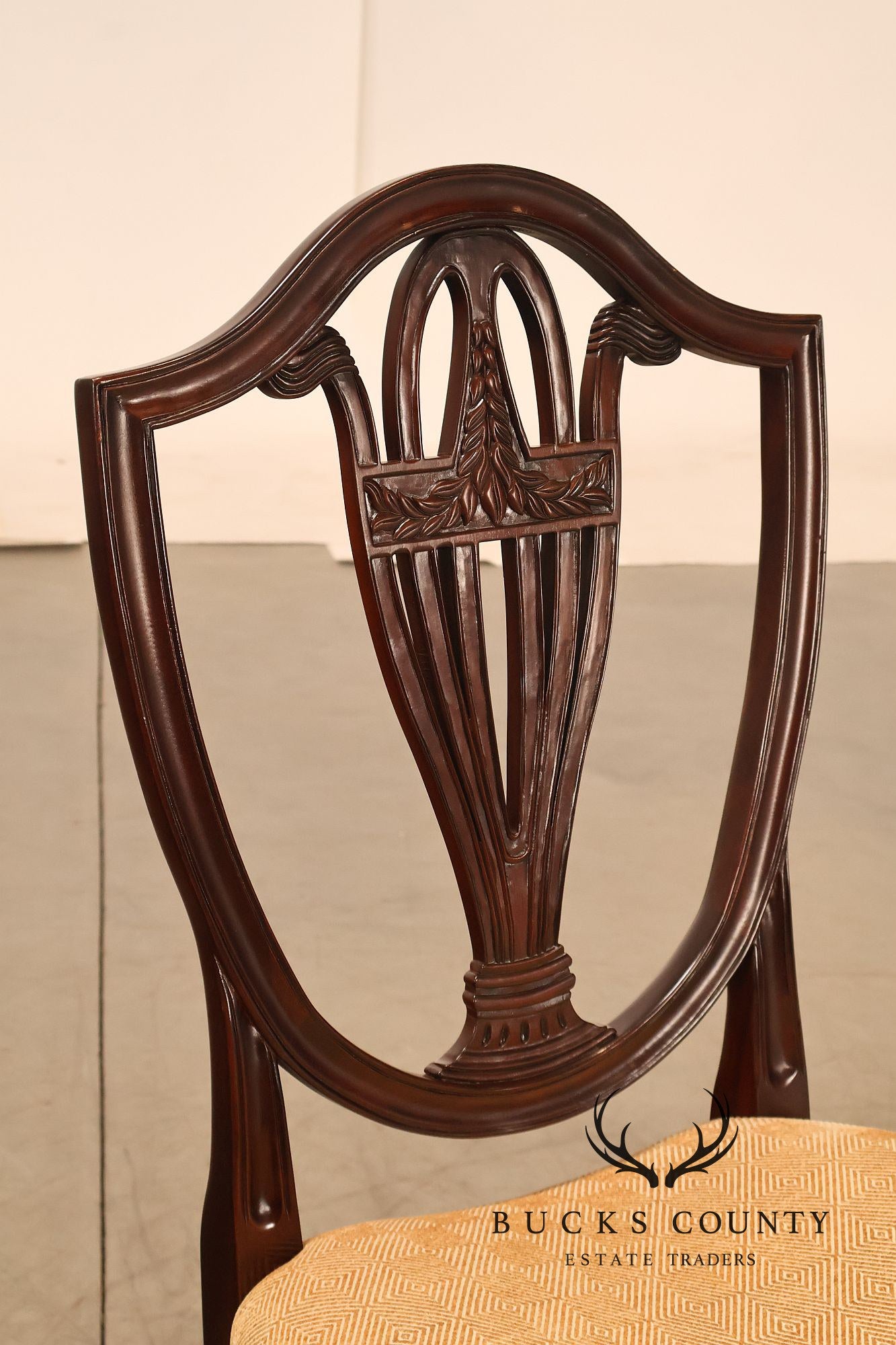 Baker Hepplewhite Style Pair of Mahogany Side Chairs