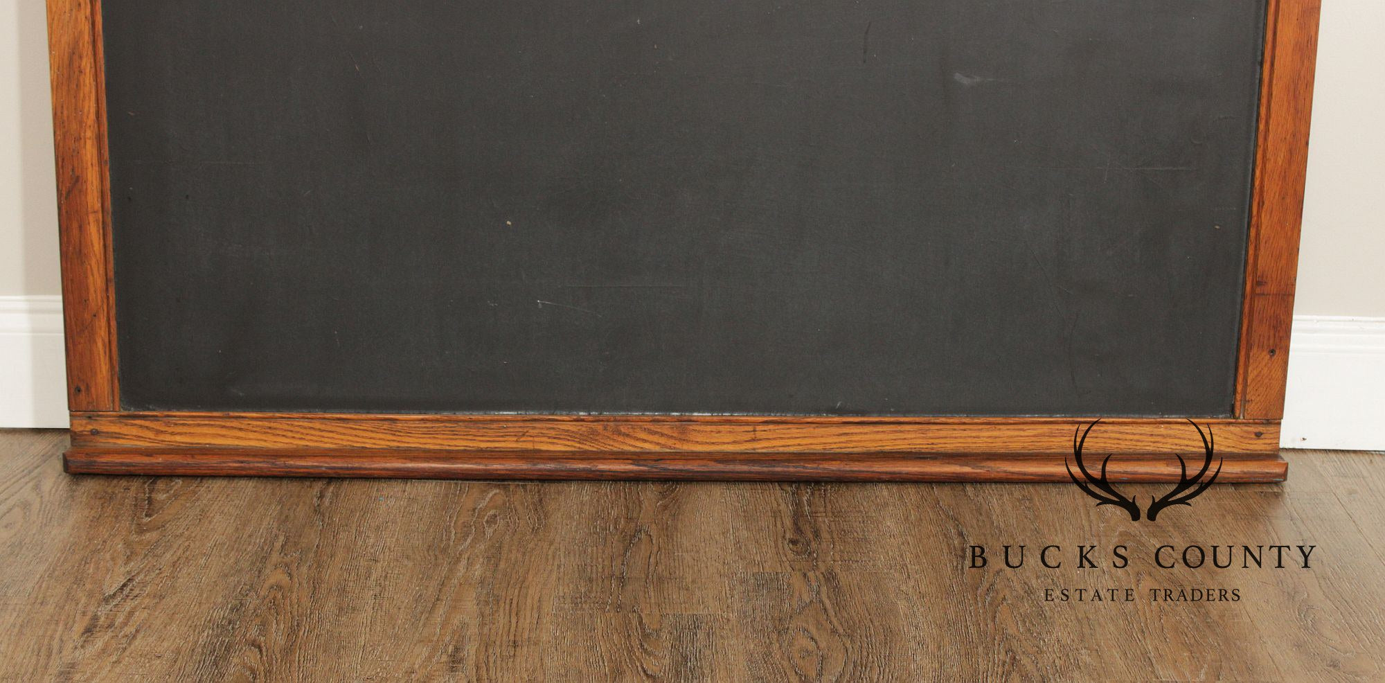 Vintage Large Oak Framed Chalkboard