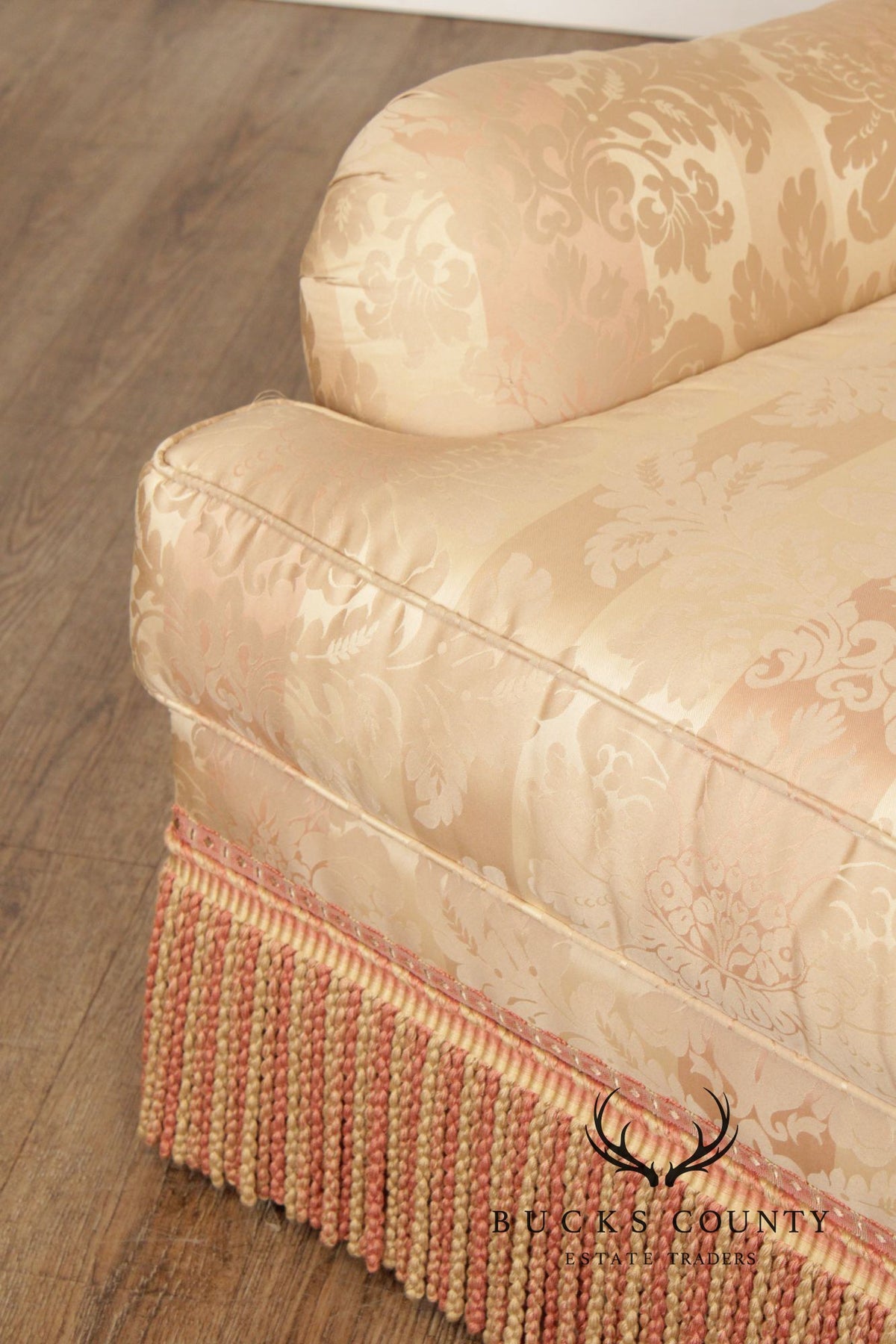 Pair Of Century Furniture L T Designs Damask Upholstered Lounge Chairs