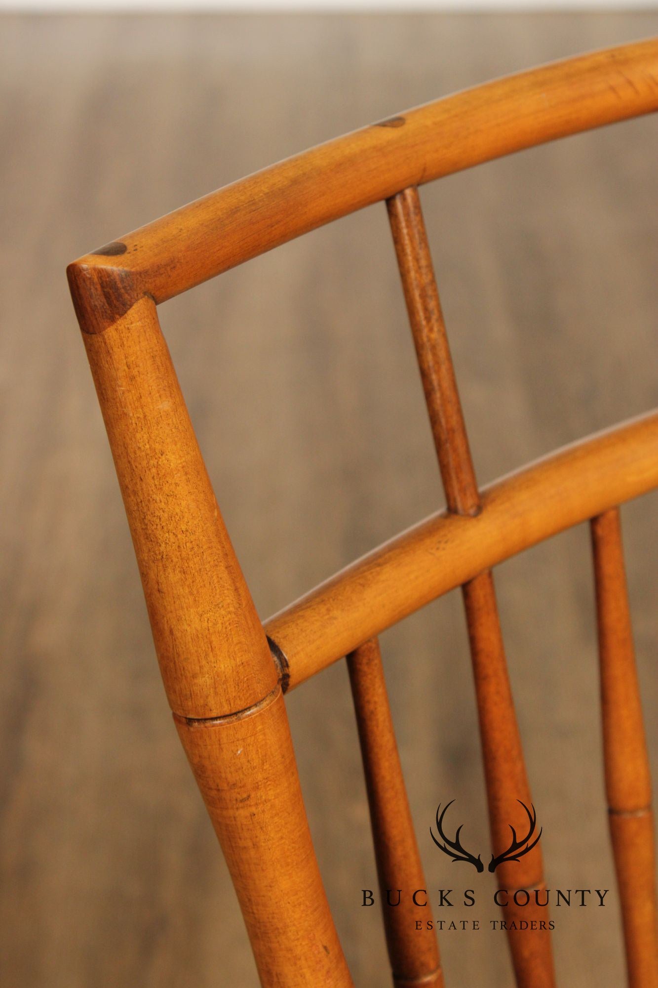 Ethan Allen Circa 1776 Collection Maple Set Of Eight Birdcage Windsor Dining Chairs