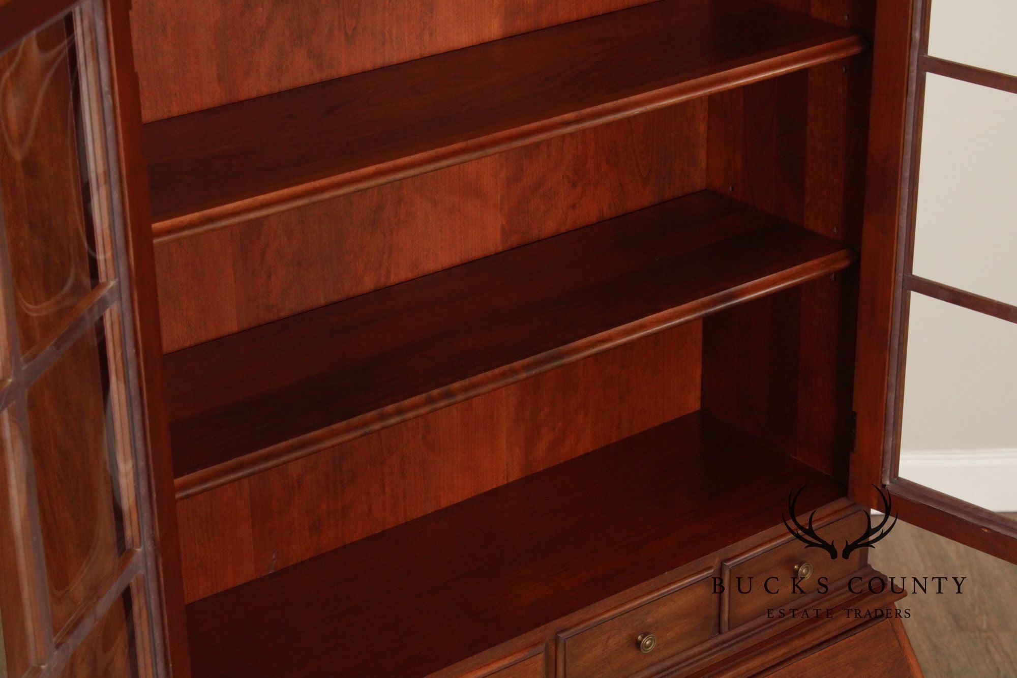 Pennsylvania House Chippendale Style Cherry Secretary Bookcase
