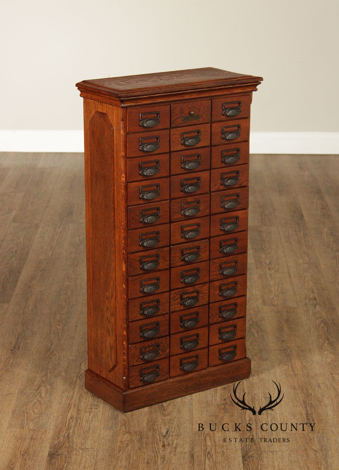 John Danner Antique 36-Drawer Oak Country Store Cabinet